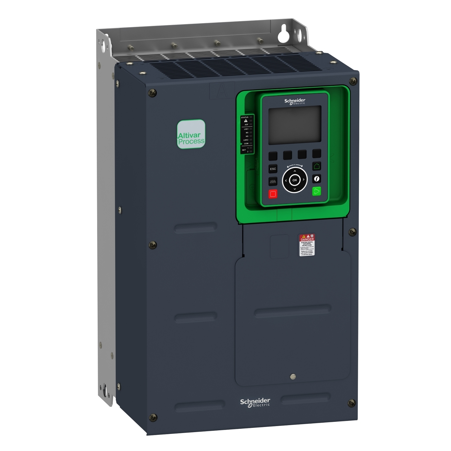 ATV630D18Y6 Altivar ATV600 3-Phase Standard Variable Speed Drive, 500/690 V, 23/23.1 A, 25 hp, 9.69 in W x 16.54 in D
