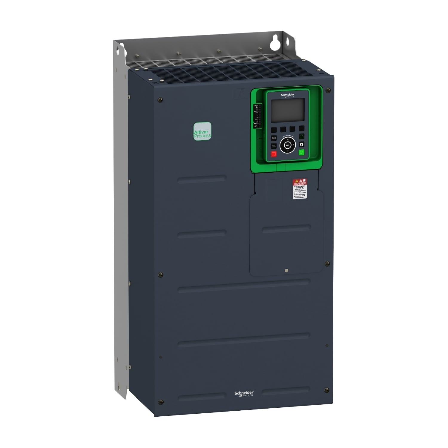 ATV630D75Y6 Altivar Variable Speed Drive, 500 to 690 V AC, 82.7 A at 500 V/87.7 A at 690 V Normal Duty, 71 A at 500 V/68.5 A at 690 V Heavy Duty, 75 hp at 500 V/100 hp at 690 V Normal Duty, 60 hp at 500 V/75 hp at 690 V Heavy Duty