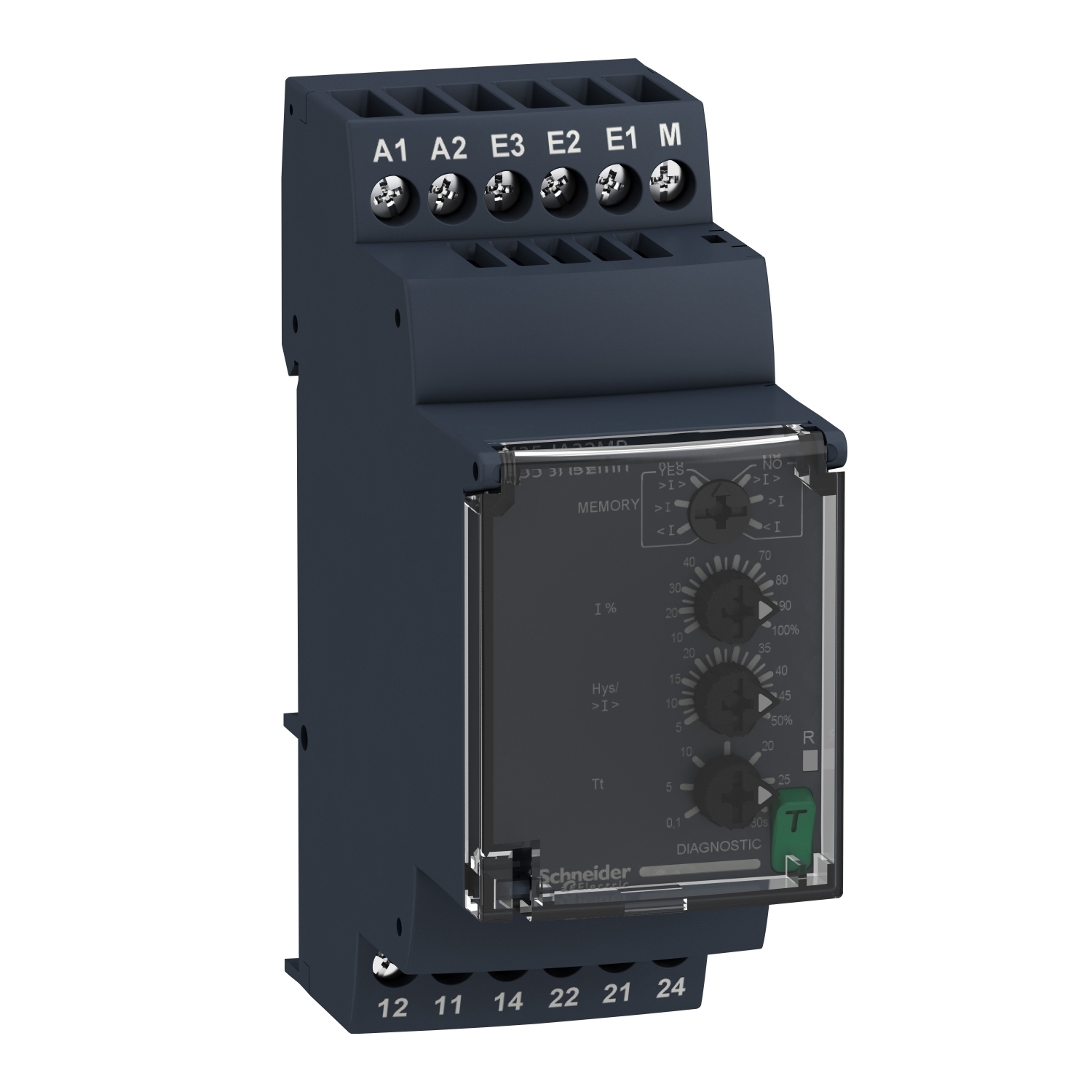 RM35JA32MR Current Control Relay, 8 A, 2CO 2 Form C Contact, 24 V DC/240 V AC V Coil