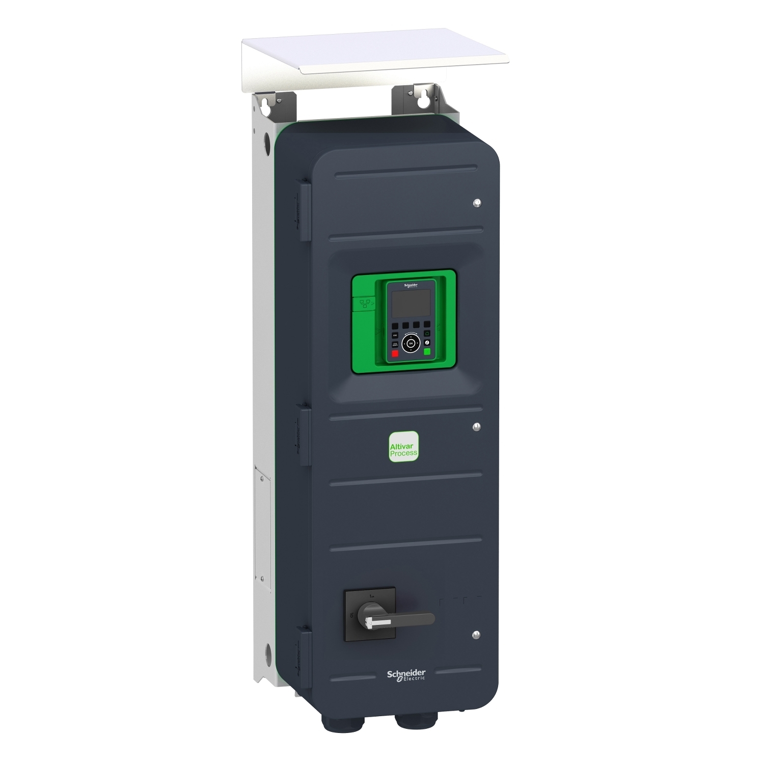 ATV650D45N4EU Altivar Variable Speed Drive, 380 to 480 V, 79.8 A at 380 V/69.1 A at 480 V Normal duty, 67.1 A at 380 V/59 A at 480 V Heavy Duty, 60 hp Normal Duty, 50 hp Heavy Duty, 11.42 in W x 15.79 in D