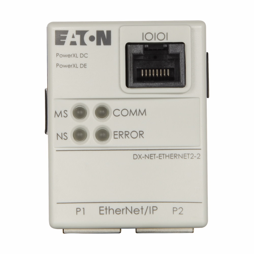 DX-NET-ETHERNET2-2 Ethernet/IP Plug-In Interface Module, For Use With DC1 Series Adjustable Frequency AC Drives and DE1 Series Variable Speed Starter