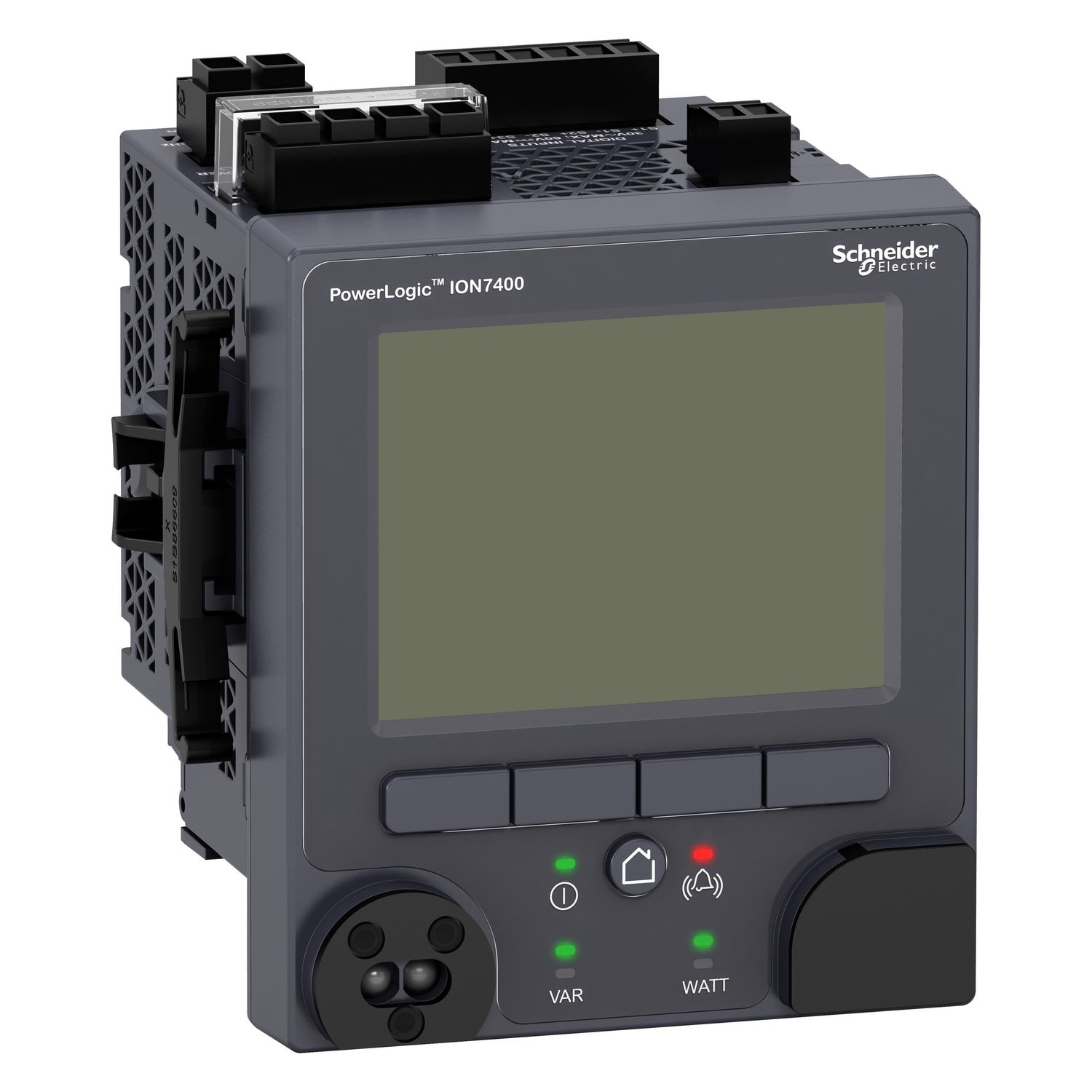 METSEION7410 ION7410 Meter, 20 to 60 V DC, 10 A, LCD/Color TFT Display, Ethernet, RS485 Screw Terminal Block, Optical Probe Fiber Optic, Mini B USB Communication