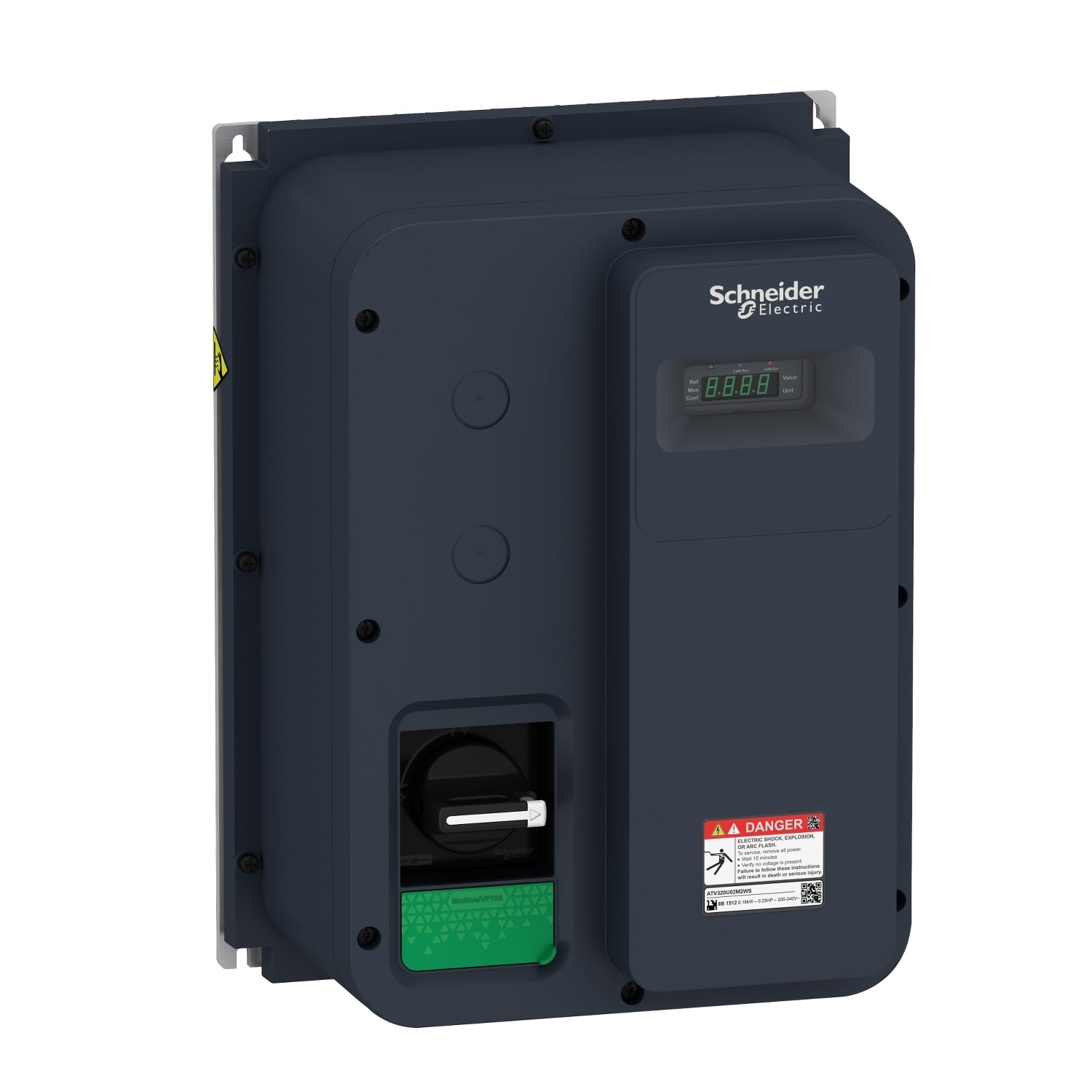 ATV320U06M2WS Variable Speed Drive, 200 to 240 V, 3.7 A, 9.84 in w x 7.17 in d