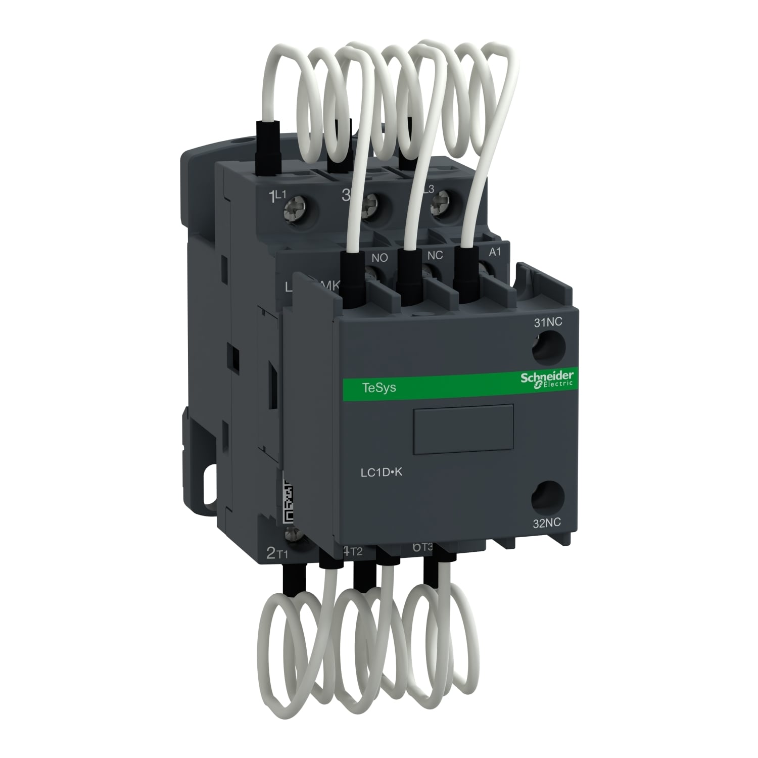 LC1DMKV7 LC1DMK Series Capacitor Duty Contactor, 400 V AC v coil, 3NO contact, 3 poles