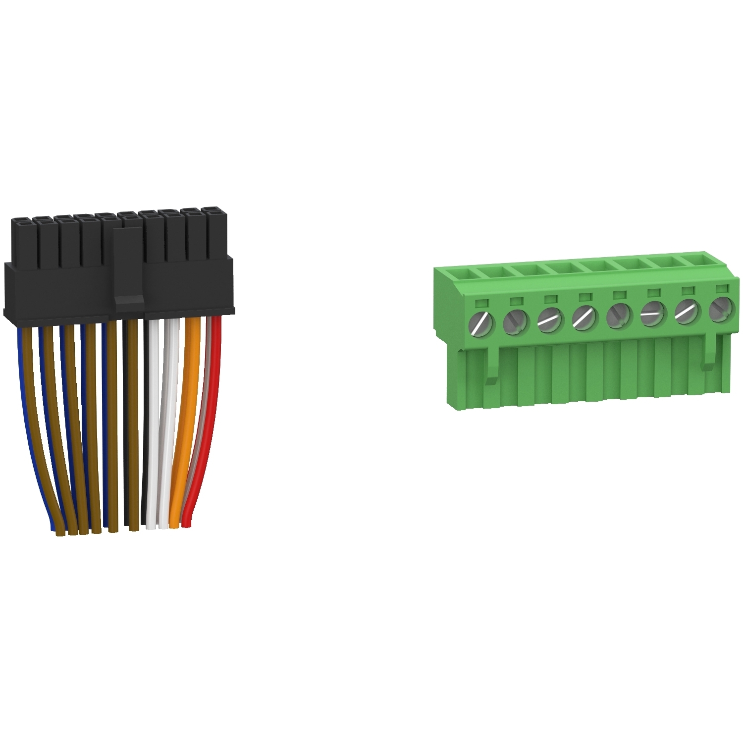 TM171ACB4OI1M Pre-Wired Low Voltage Connector, 1 m L Cable, For Use With M171 Optimized Logic Controller