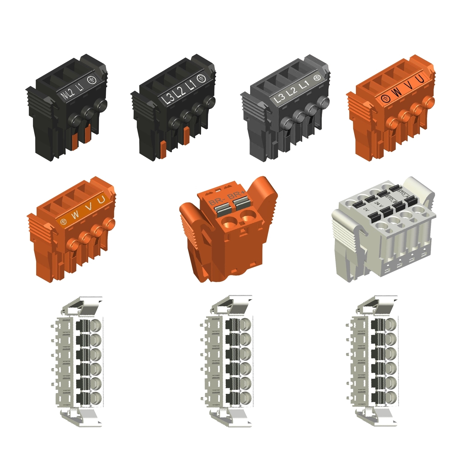 VW3M2201 VW3 Connector kit, for use with LXM32C
