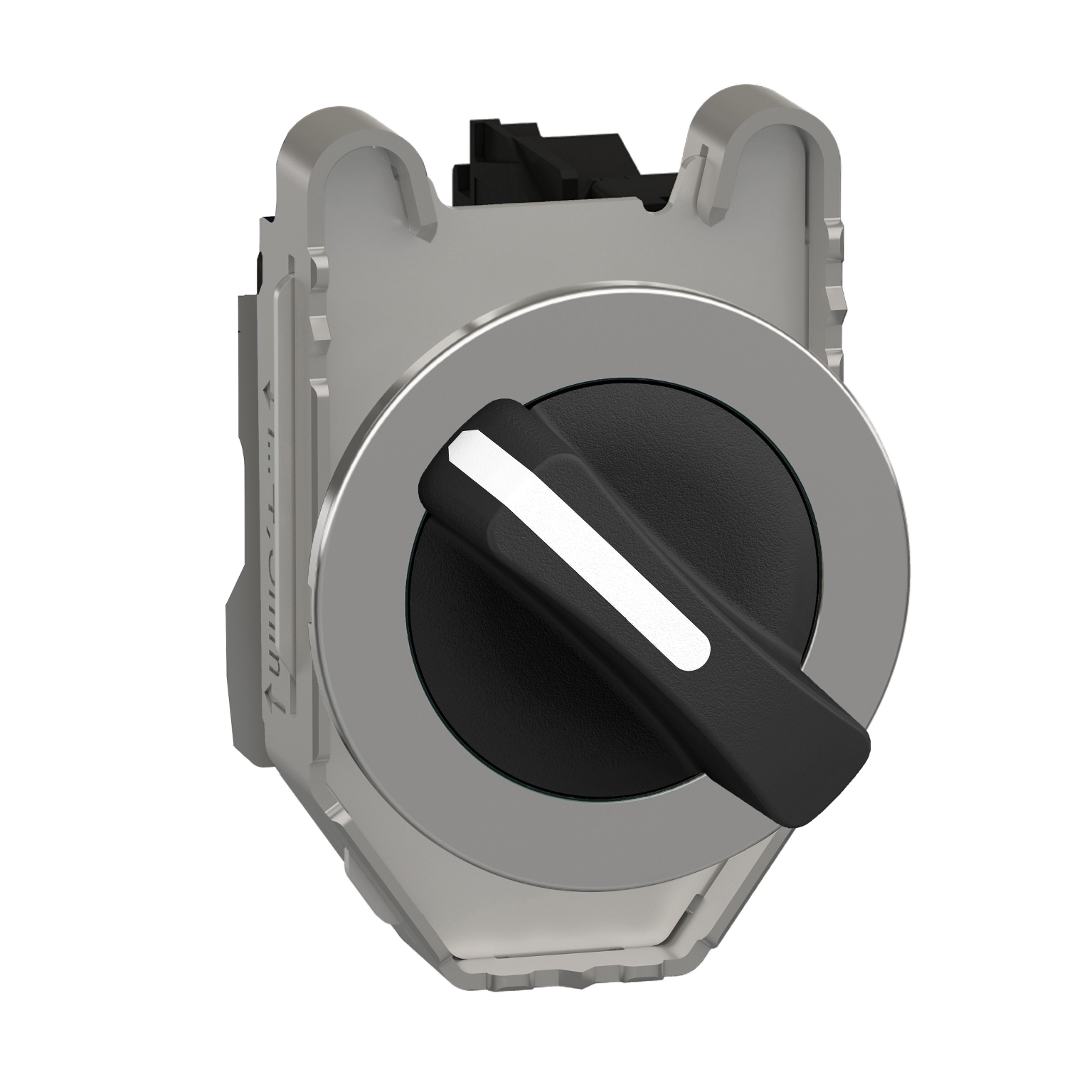 XB4FD21 Harmony XB4 Round Head Selector Switch, 30 mm, 1NO Contact, Slow Break Contact, Short Lever Operator, Black