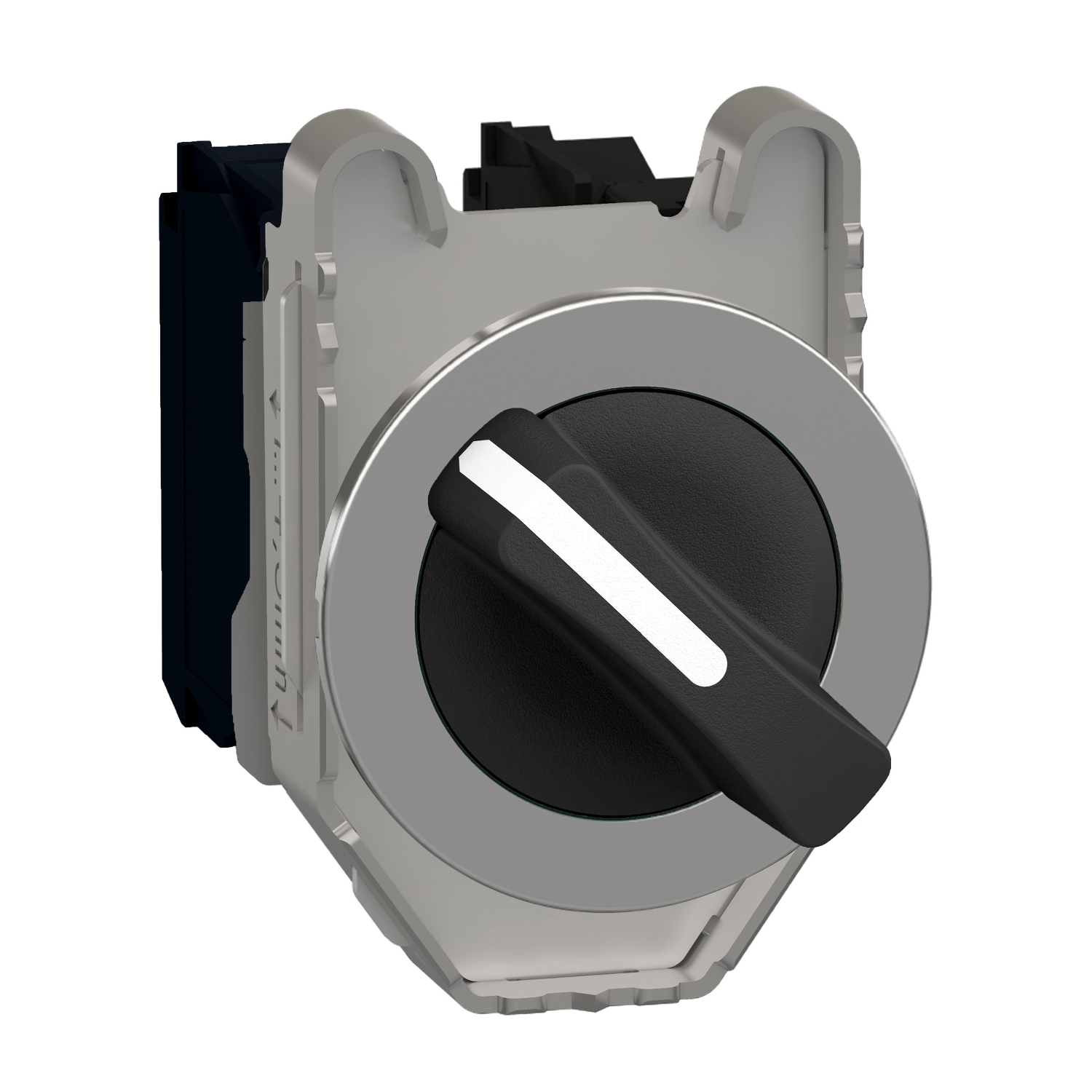 XB4FD25 Harmony XB4 Round Head Selector Switch, 30 mm, 1NO-1NC Contact, Slow Break Contact, Short Lever Operator, Black