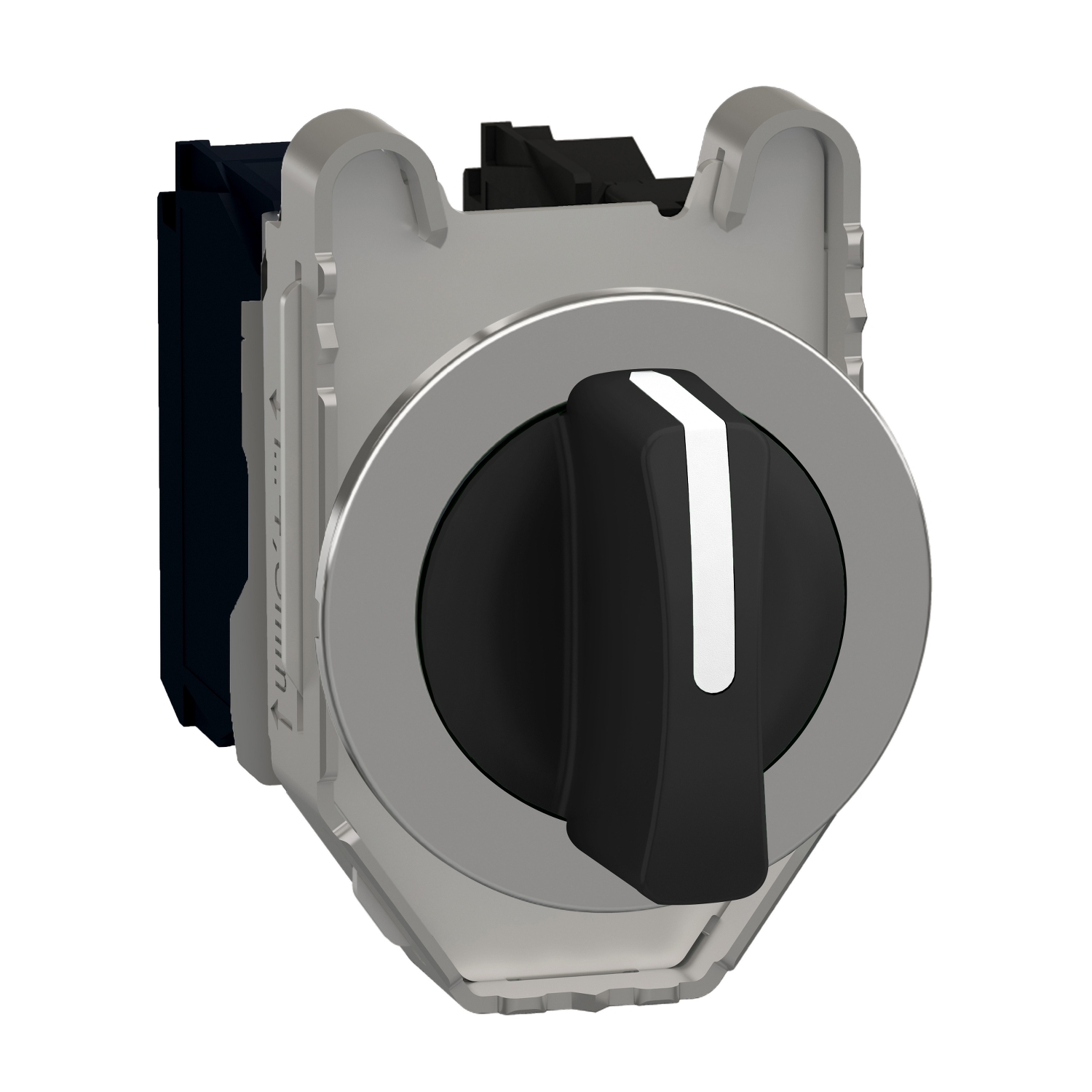 XB4FD33 Harmony XB4 Round Head Selector Switch, 30 mm, 2NO Contact, Slow Break Contact, Short Lever Operator, Black