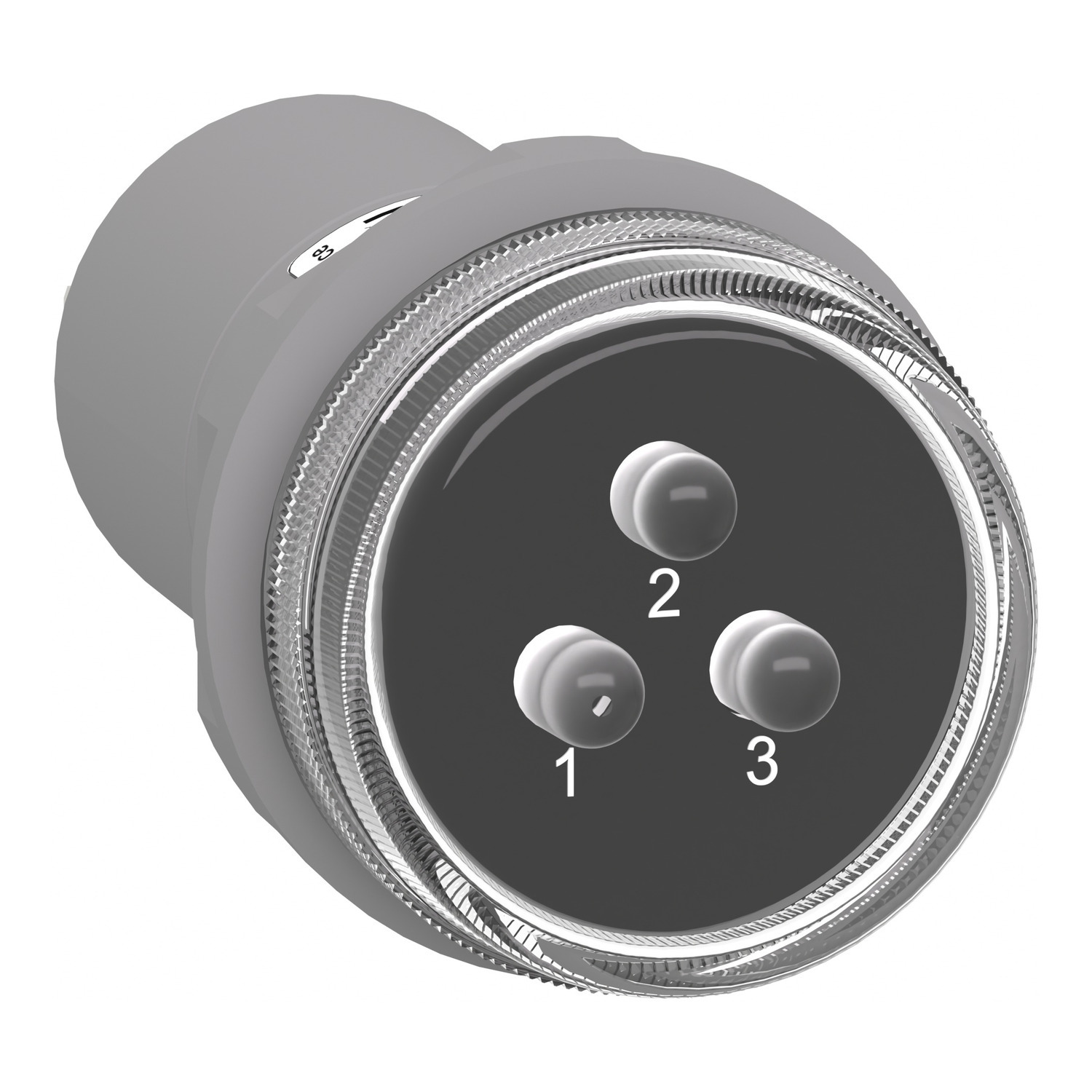 Monolithic pilot light, Harmony XB5, 3 phases Voltage, indicator with 3 LED, white, 400V AC