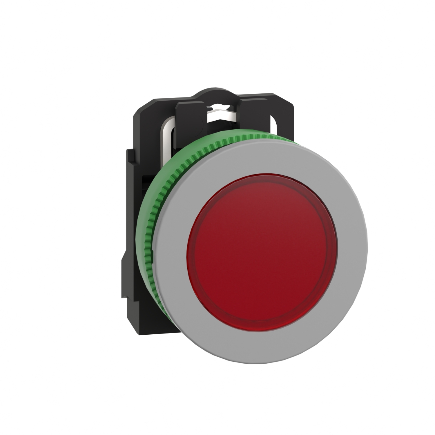 XB5FVG4C0 Harmony Pilot Light Complete Unit, 110 to 120 V AC, 14 mA, Plain Lens, Panel Mount
