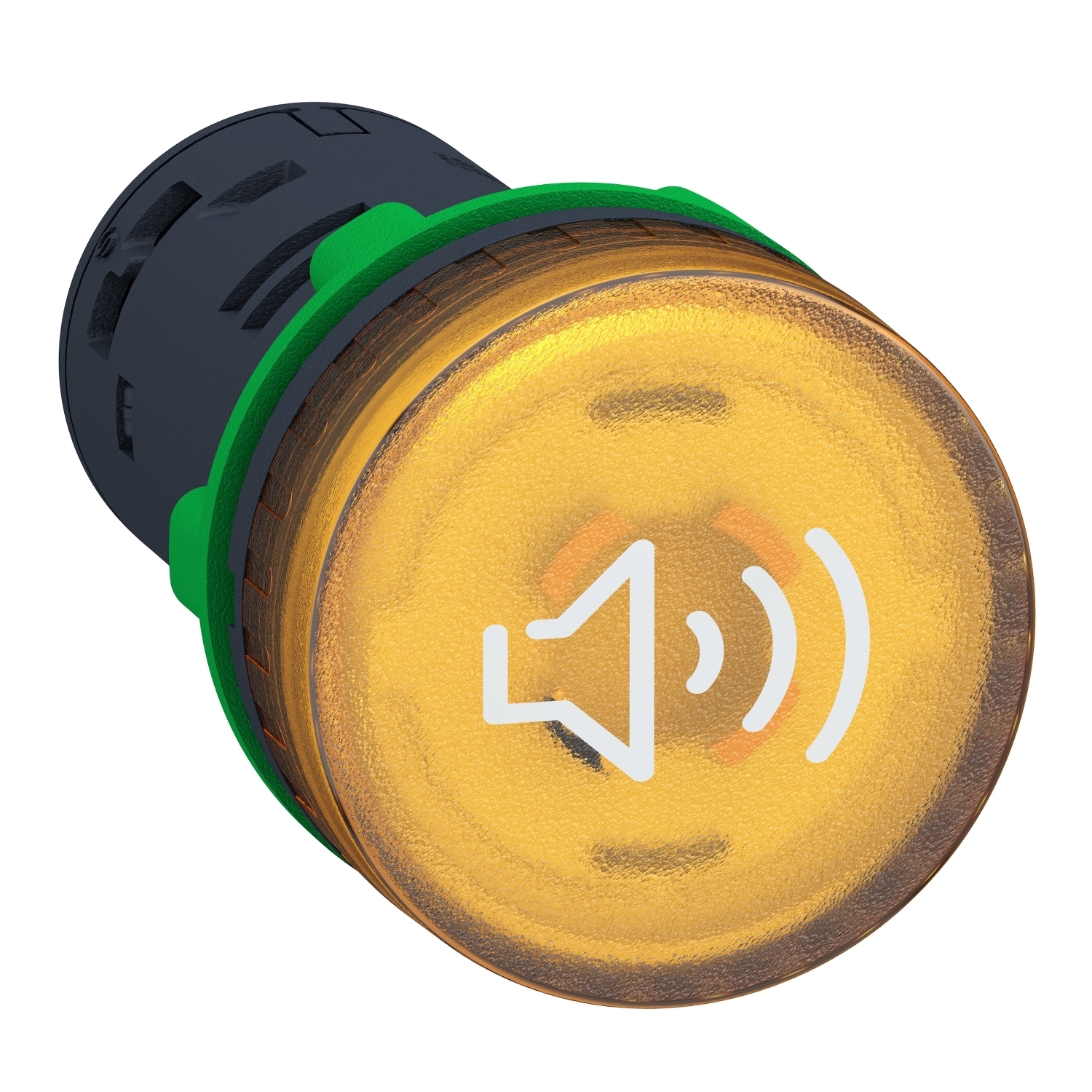 XB5KS2B8 Harmony XB5 Annunciator Continuous/Intermittent Tone Illuminated Buzzer, 24 V AC/DC, <=58 mA, 2 Tones, 90 dB at 6.8 kHz Sound, Yellow