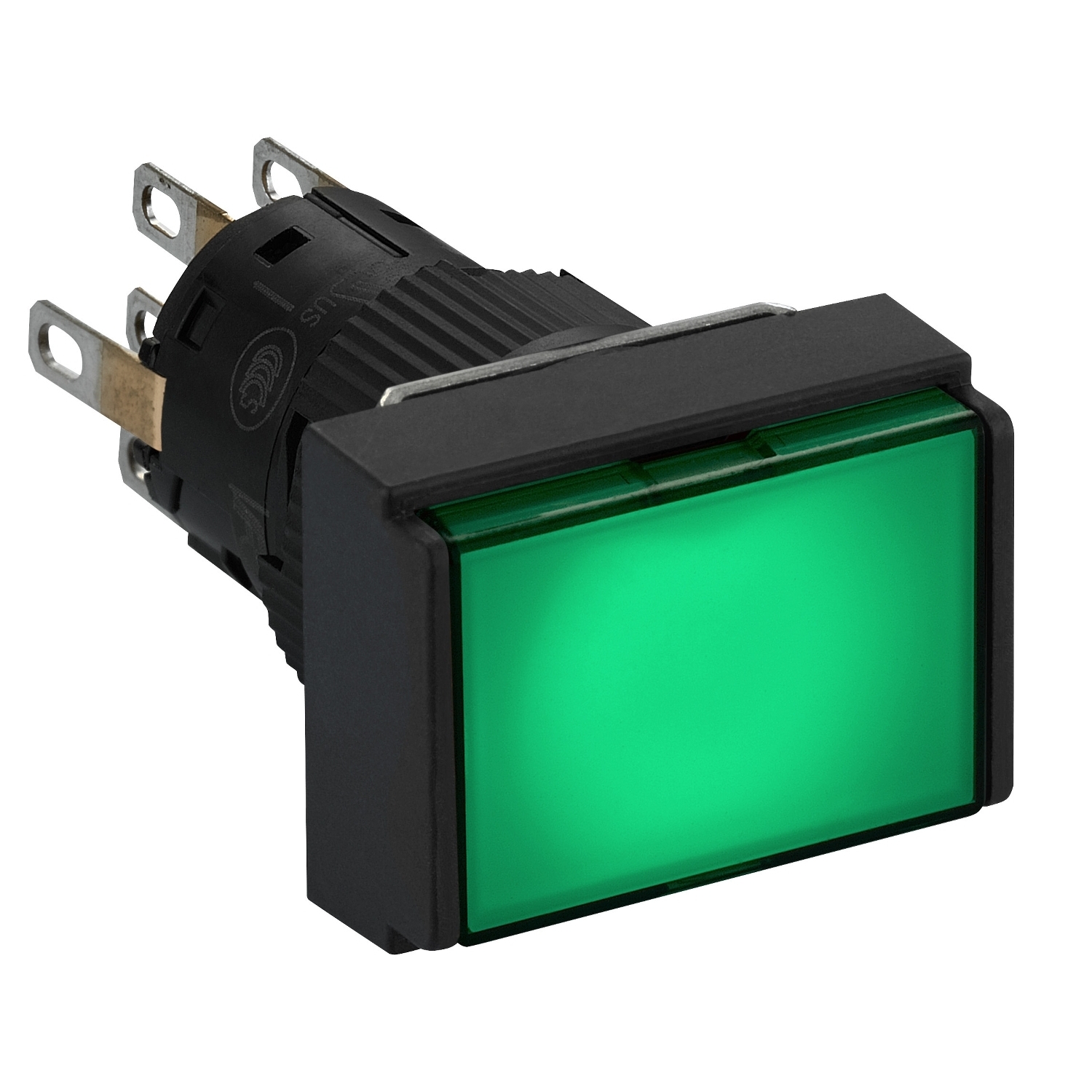 XB6EDW3B2P XB6 Series Illuminated Monolithic Push-Button, 0.63 in Dia, 2CO contact operator, Green