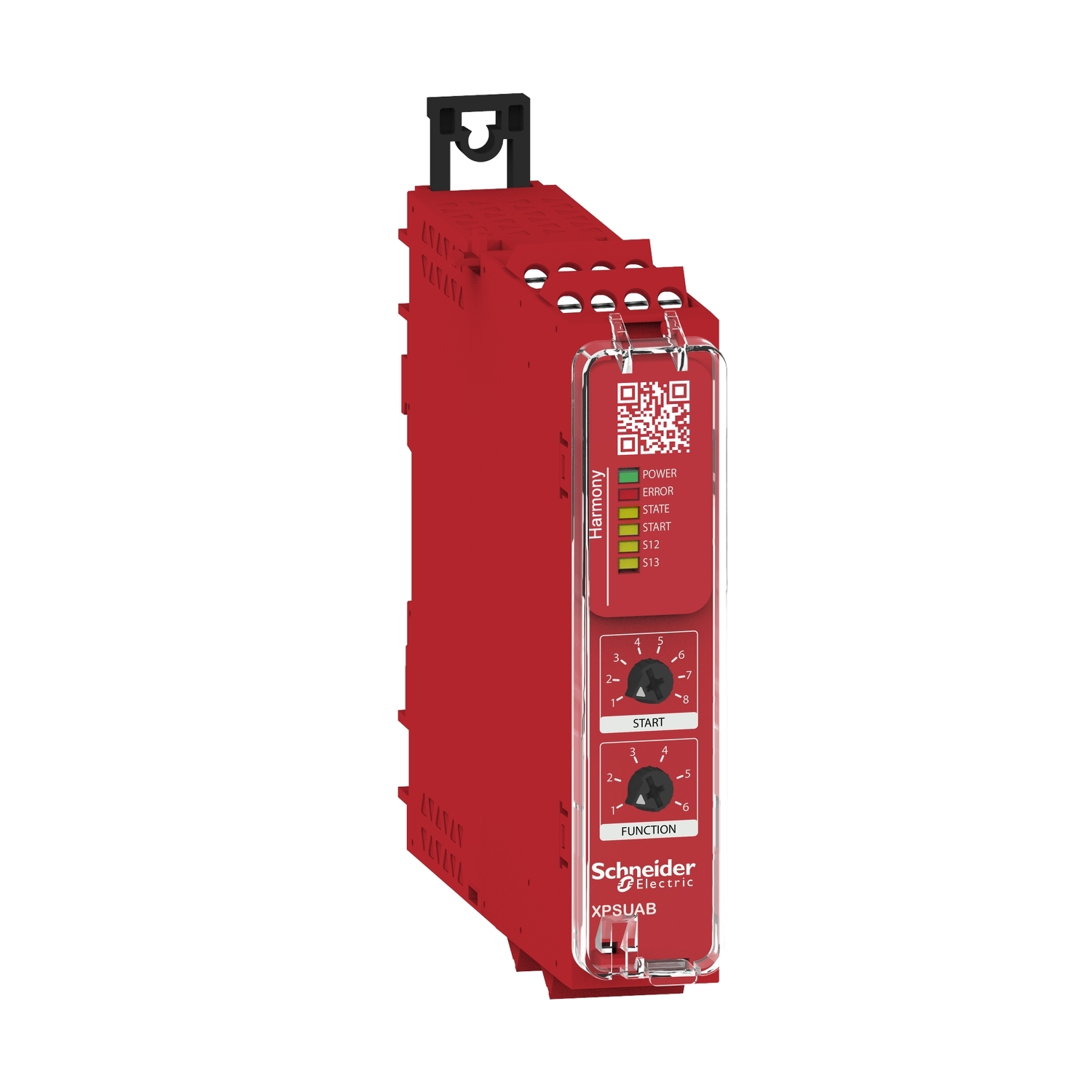 XPSUAB31CP Preventa Safety Module, 0.89 in W x 4.61 in D x 4.3 in H, 48 to 240 V AC/DC, 3 A, 1NO-1NC Contact