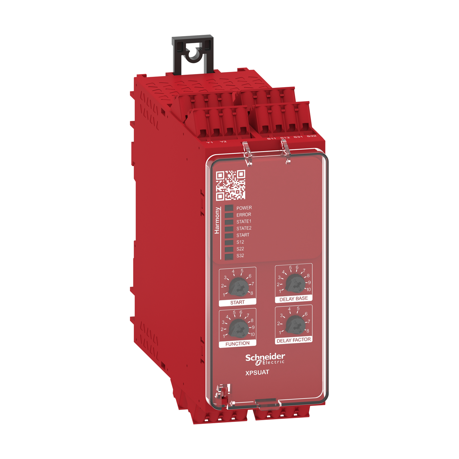 XPSUAT33A3AC Preventa Safety Module, 1.77 in W x 4.61 in D x 4.68 in H, 48 to 240 V AC/DC, 16 A, 6NO-3NC Contact