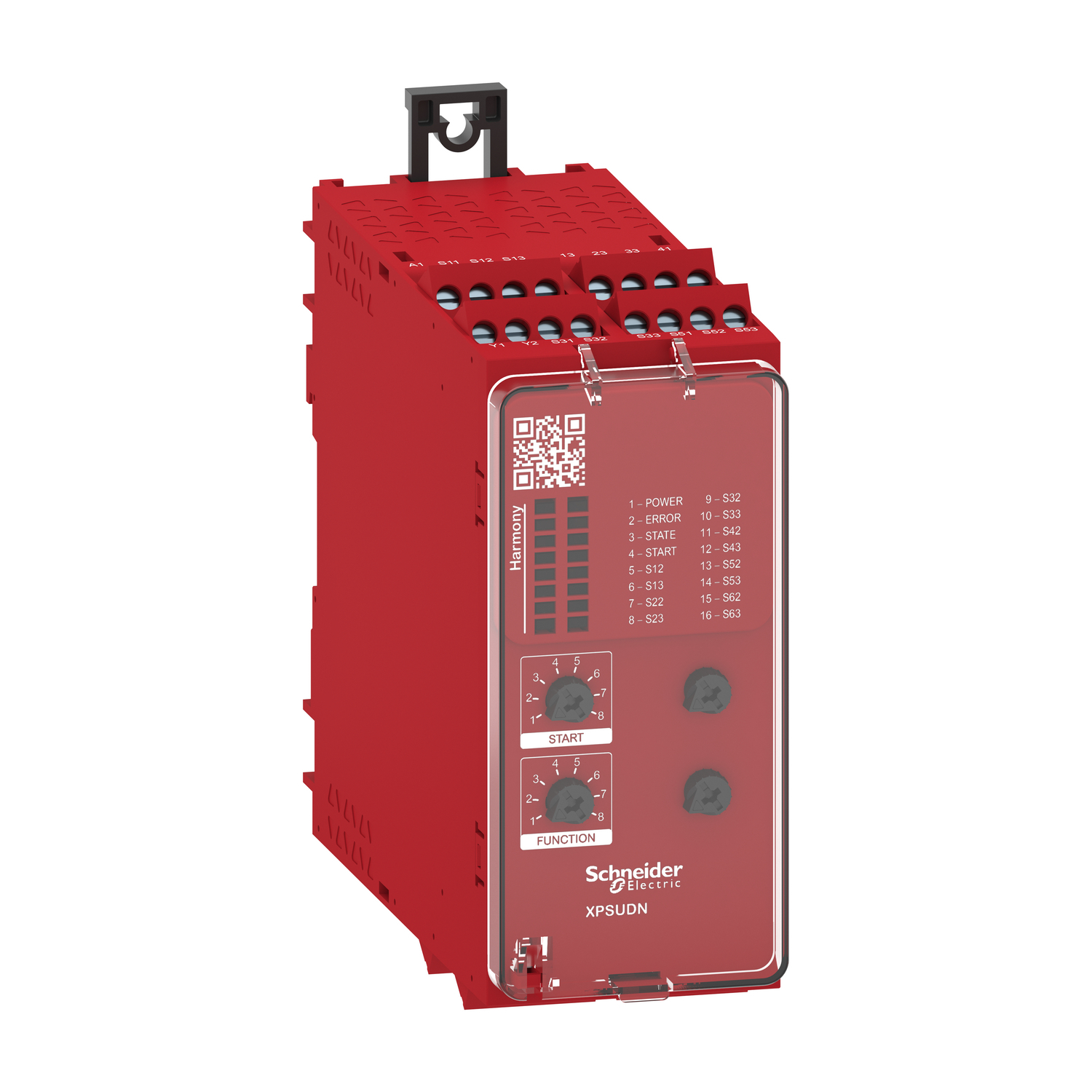 XPSUDN13AP Preventa Safety Module, 1.77 in W x 4.61 in D x 4.3 in H, 24 V AC/DC, 16 A, 3NO-3NC Contact