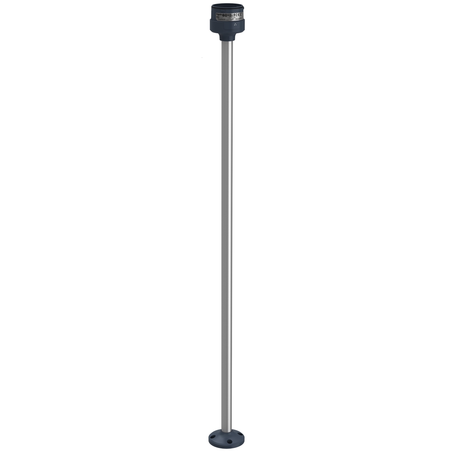 XVUZ800 Harmony XVU Fixing Mounting Plate With 800 mm Aluminum Pole, 60 mm Dia x 817 mm L, For Use With Modular Tower Light, ABS/Aluminum/Polycarbonate, Black