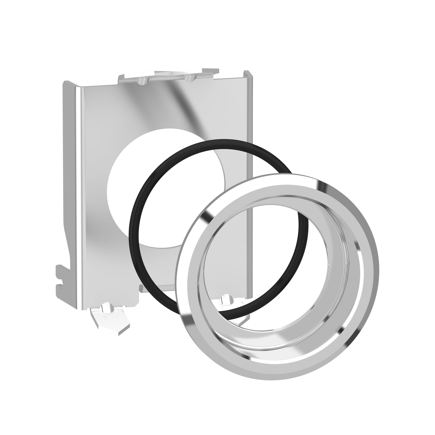 ZB4BZ021 Harmony Flush Mounting Kit, For Use With ZB5AV, XB5EV, XB7EV, XB7NL, ZB5AL, XB7NA, ZB5AA Flush, ZB5AH Flush, XB7NJ, XB7NG, XB7ND, XB7NW Illuminated Pushbuttons and 22 mm Dia Pilot Lights, 30 mm, Metal