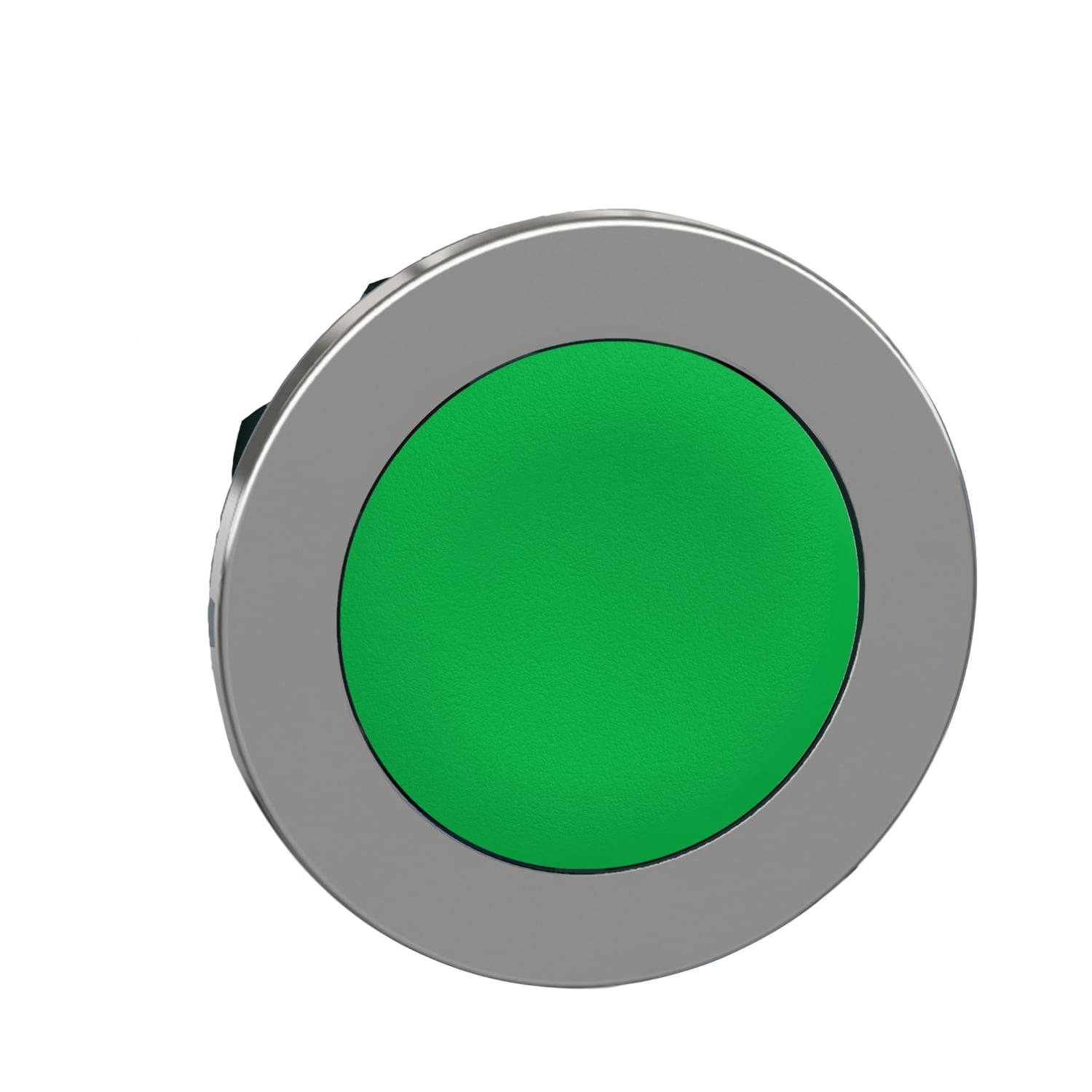 ZB4FA3 Harmony Flush Mount Pushbutton Head, 1.2 in, Round Shape, Chromium Plated Metal, Green