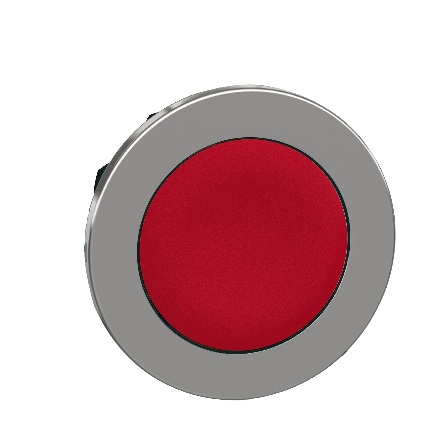 ZB4FA4 Harmony Flush Mount Pushbutton Head, 1.2 in, Round Shape, Chromium Plated Metal, Red
