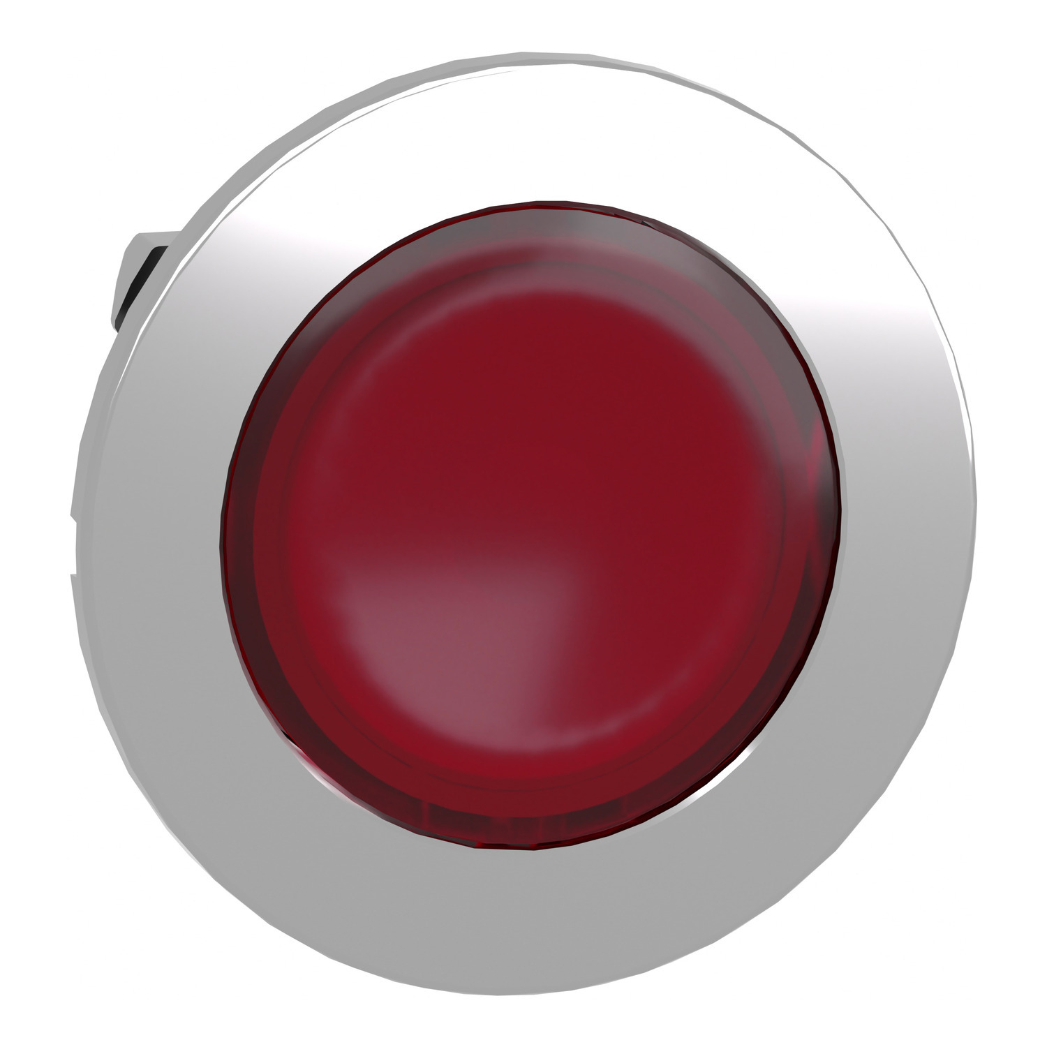 ZB4FV043 Harmony Flush Mount Pilot Light Head, 1.2 in, Round Shape, Chromium Plated Metal, Red