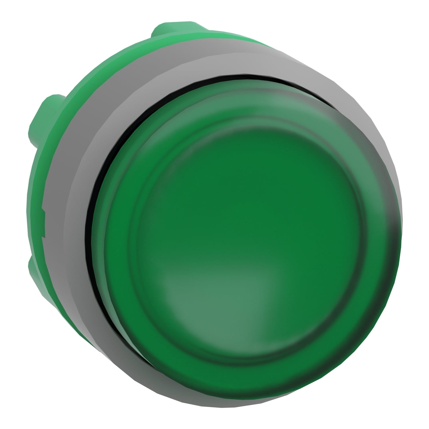 ZB5AW133C0 Harmony Illuminated Standard Pushbutton Head, 0.87 in, Round Shape, Plastic, Green