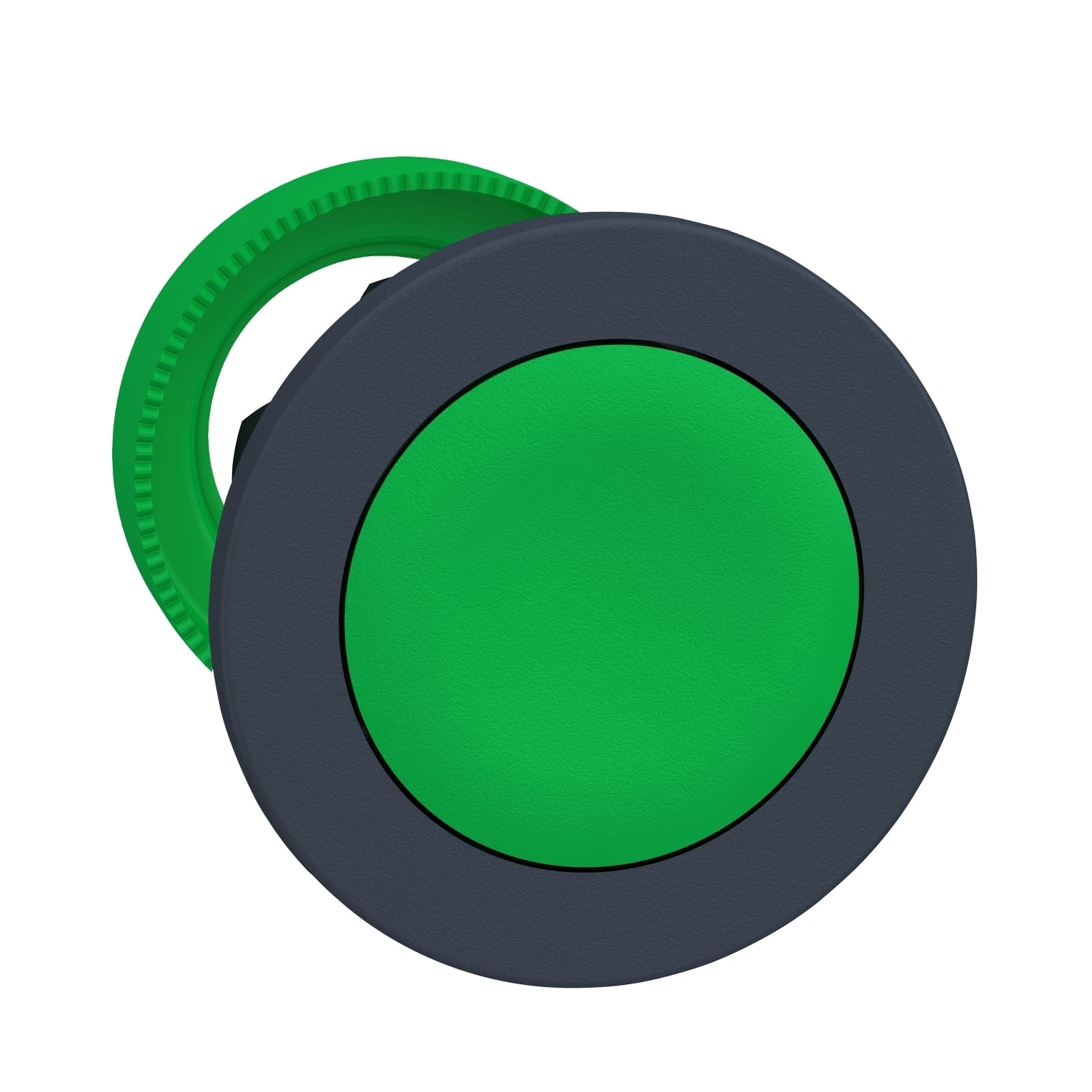 ZB5FA3 Harmony Flush Mount Pushbutton Head, 1.2 in, Round Shape, Plastic, Green
