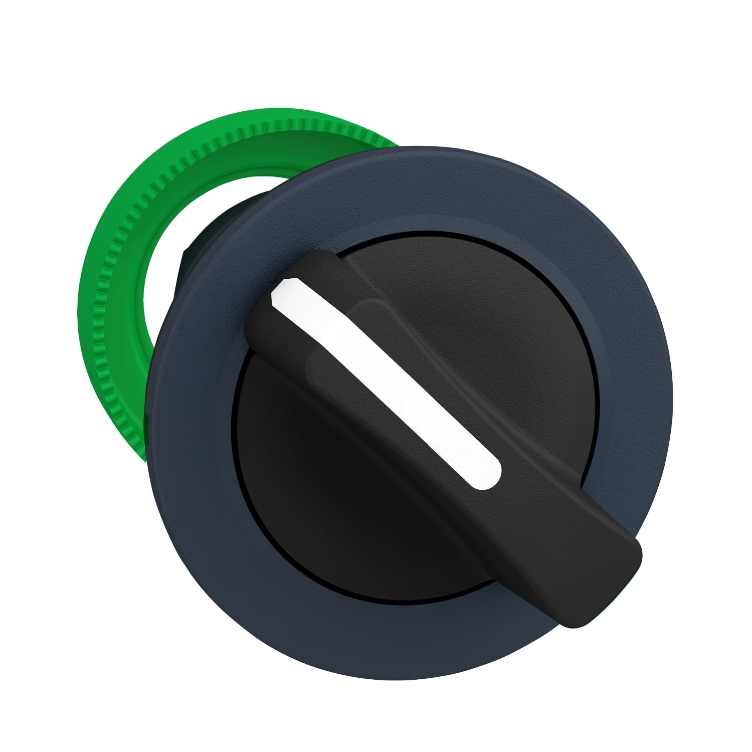 ZB5FD2 Harmony 2-Position 90 deg Flush Mount Selector Switch Head, 1.18 in, Round Shape, Plastic, Black
