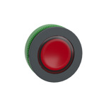 Head for illuminated push button, Harmony XB5, antimicrobial, plastic, red, 30mm, universal LED, plain lens