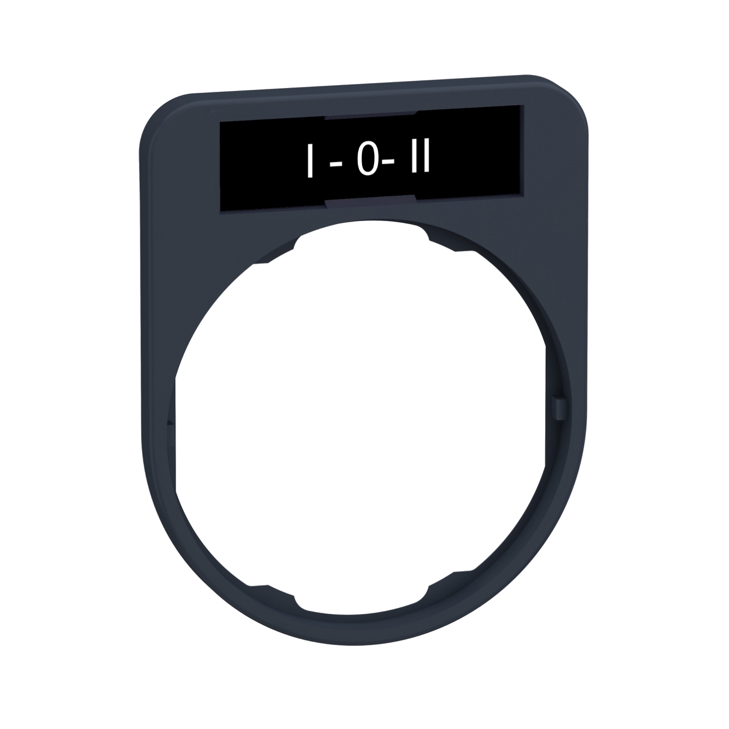 ZBYF2186 International Marked Standard Legend Holder With 8 x 27 mm Legend, 50 mm H x 40 mm W, Plastic, Black/Red Field