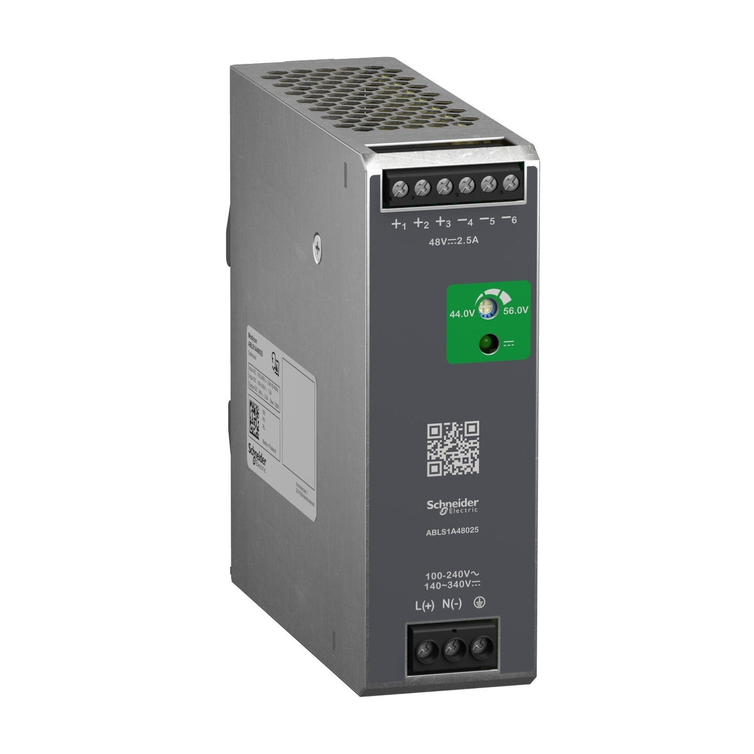 ABLS1A48025, 100 to 240 V AC,140 to 340 V DC input, 48 VDC output, 23 W power rating, 2.5 A