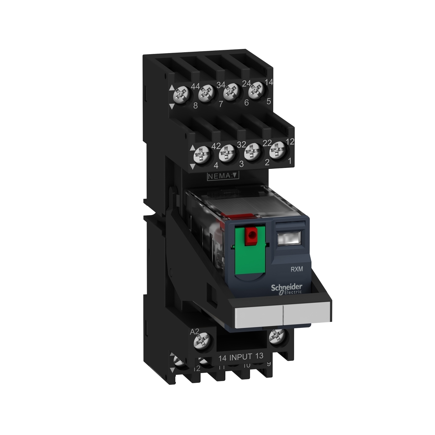 RXM2AB2B7PVM Miniature Miniature Relay, 10 A, 2CO 2 Form C contact, 24 V AC v coil