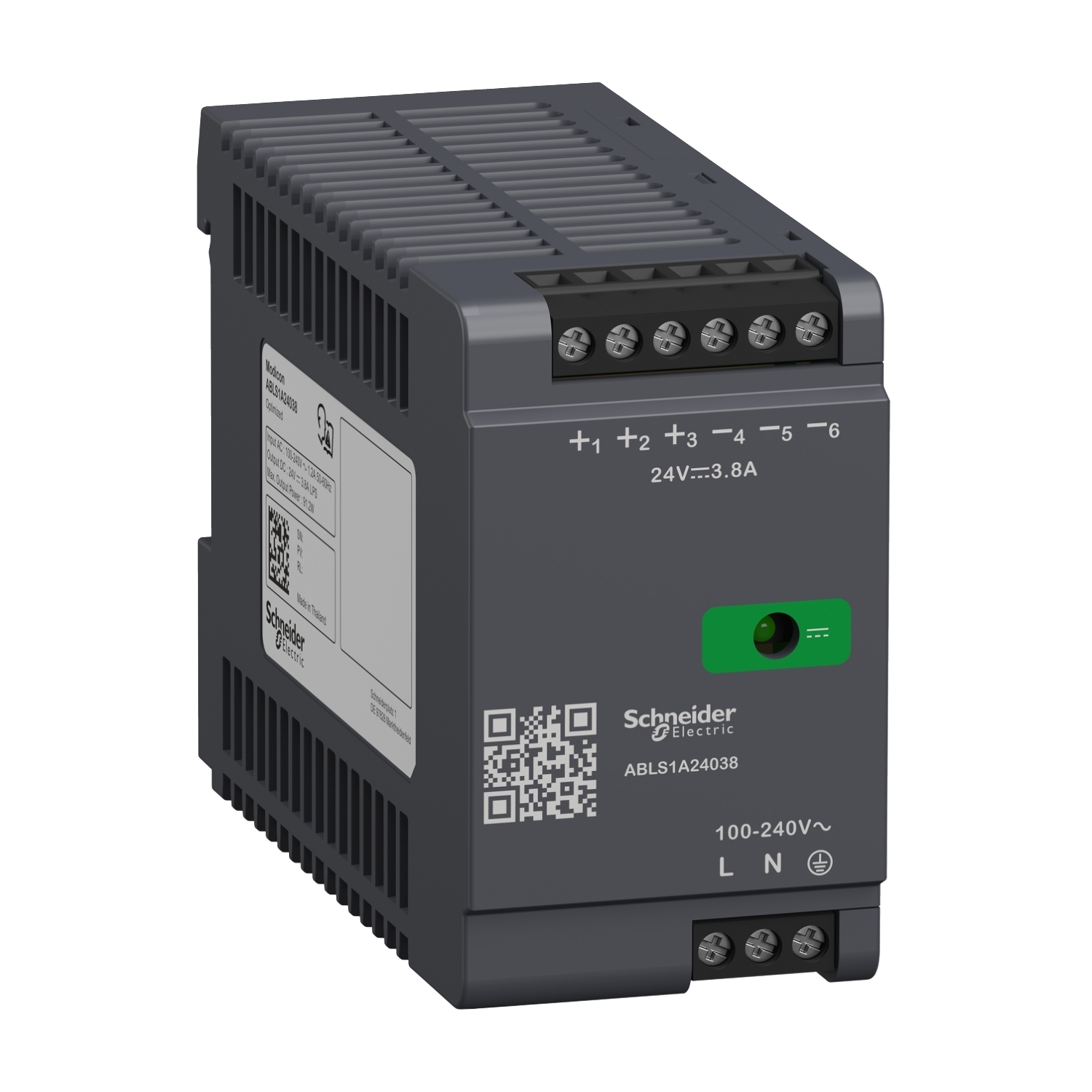 ABLS1A24038, 100 to 240 V AC input, 24 VDC output, 13 W power rating, 3.8 A