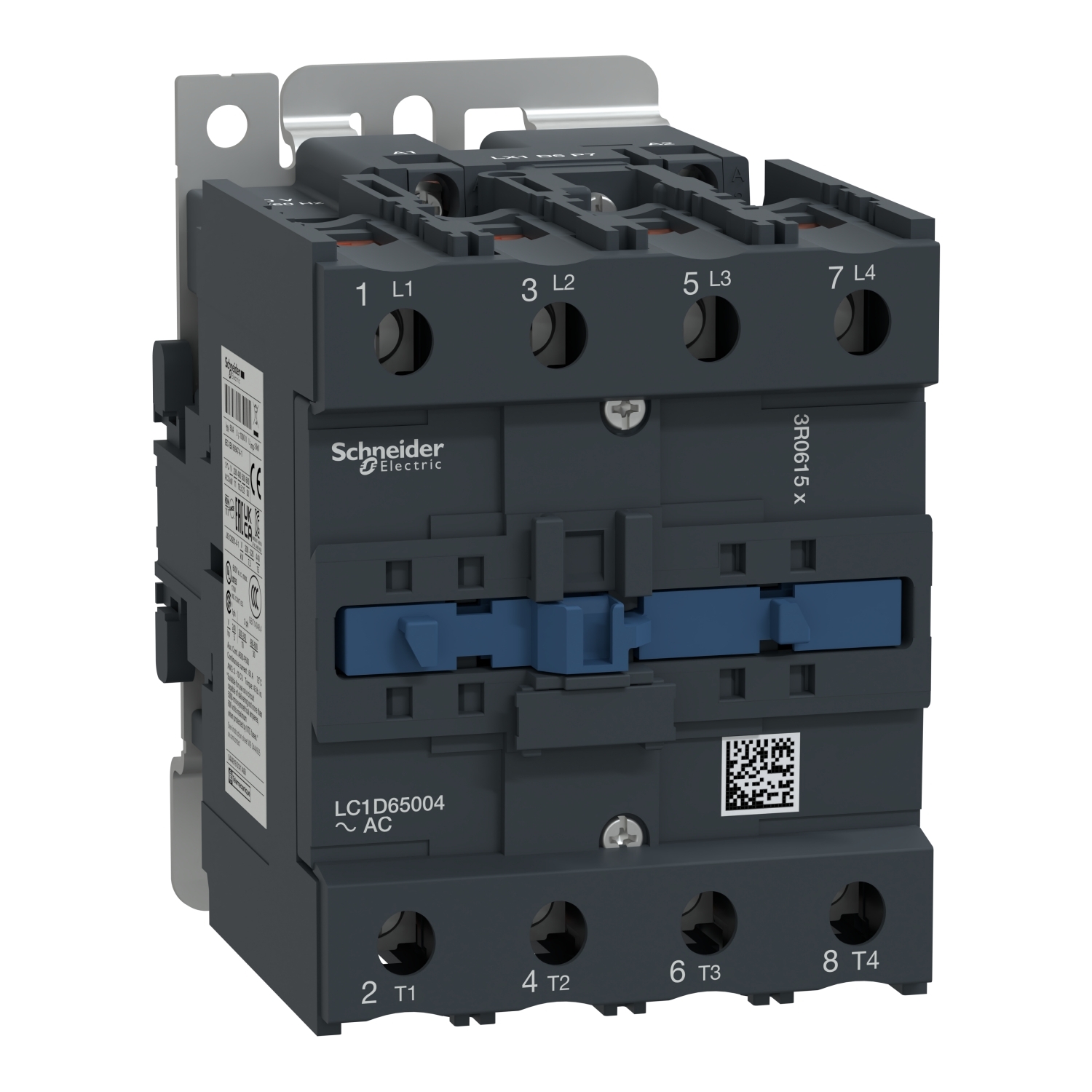 LC1D65004F7 LC1D Non-Reversing Standard Contactor, 110/690 V AC V Coil, 80 A, 4NO Contact, 4 Poles