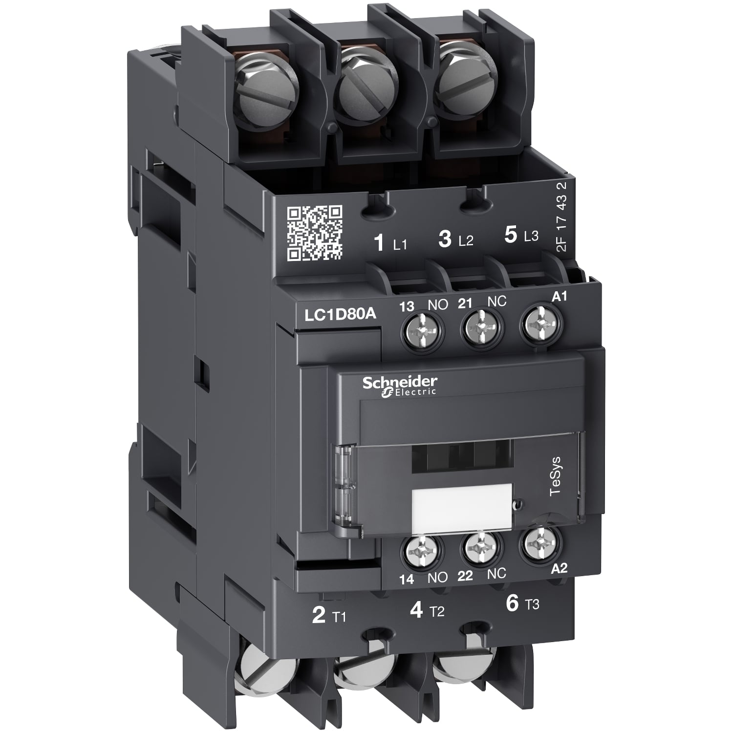 LC1D80A6M7 LC1F Contactor, 220 v coil, 10 80, 3NO contact, 3 poles