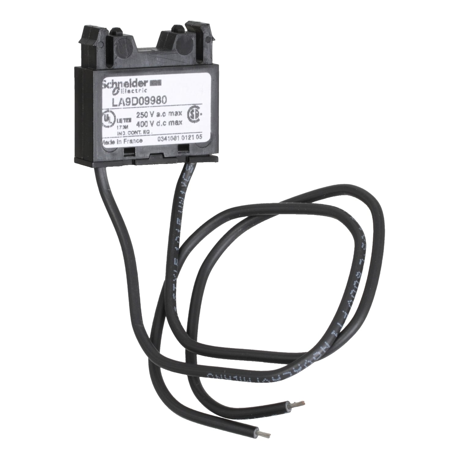 LA9D09980 LA9D Suppressor Module, 220 V AC at 50/60 Hz Coil, Bracket Mount, For Use With LX1F Coils
