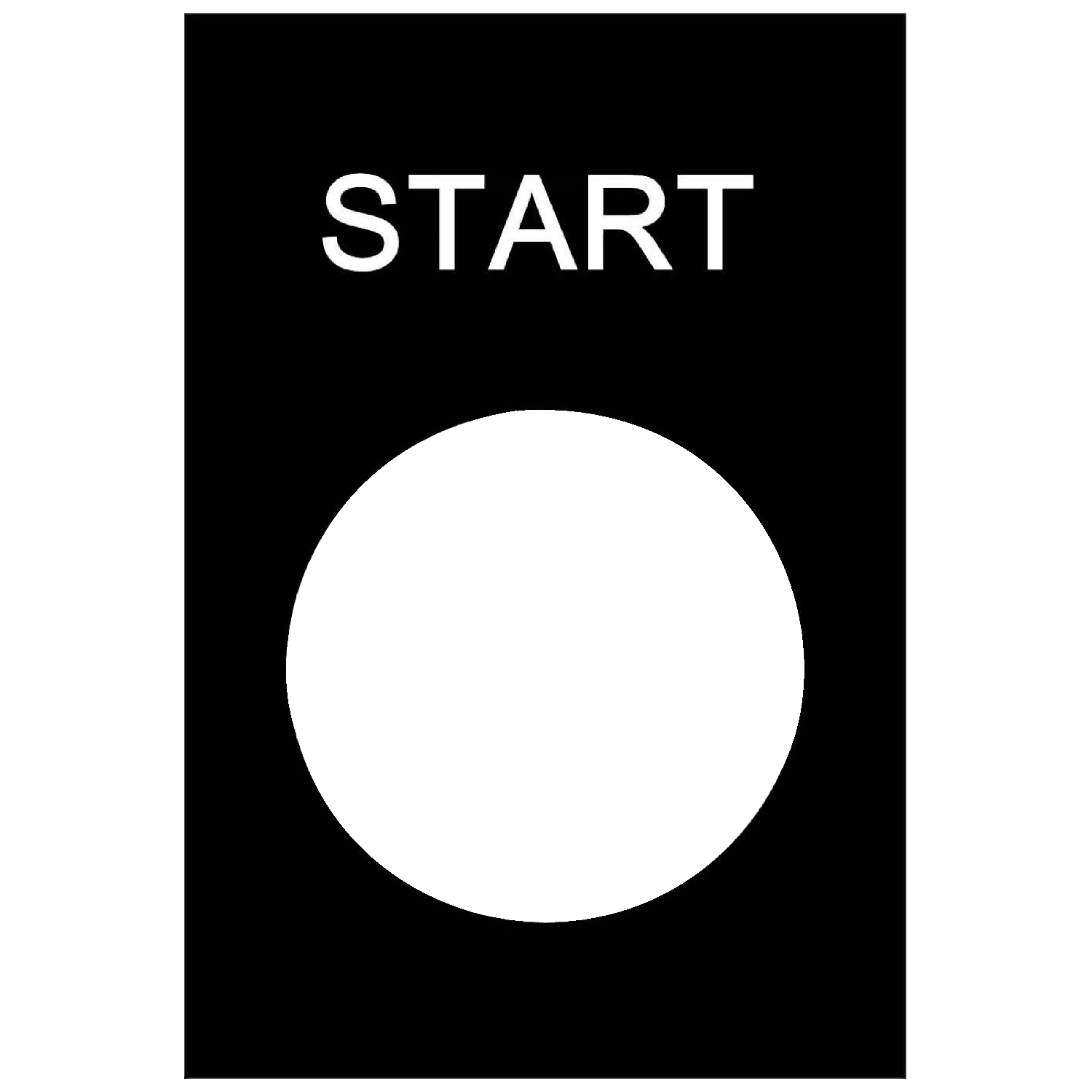 ZB2BY2303 Harmony Marked Pushbutton Legend Plate, 30 mm H x 40 mm W, Rectangular Plate, PVC, Black Field