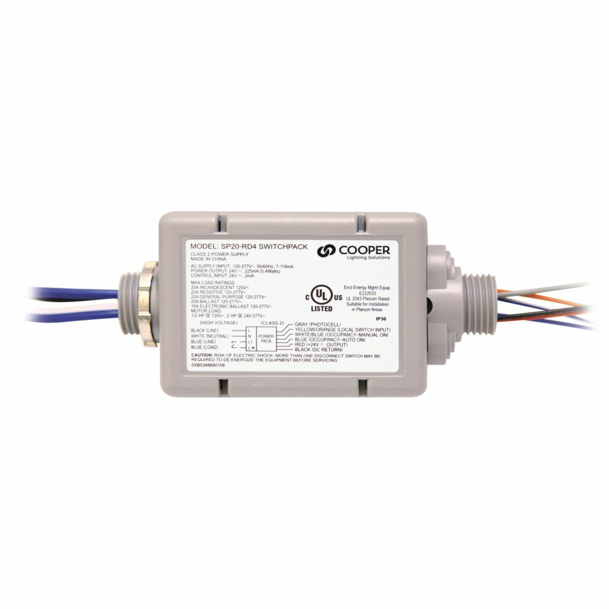 SP20-RD4 Greengate Heavy Duty Switchpack, 2400 to 5400 W Power Rating, 120 to 277 V AC Input, 20 A