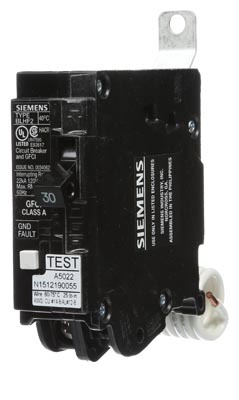 BF130A SpeedFax GFCI Molded Case Circuit Breaker, 120 V AC, 30 A, 10 kA Interrupt, 1 Poles, Thermal Magnetic Trip