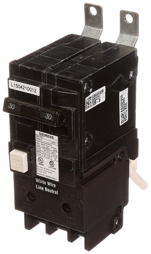 BF220A Circuit Breaker, 120/240 VAC, 20 A, 10 kA Interrupt, 2 Poles, Thermal Magnetic Trip