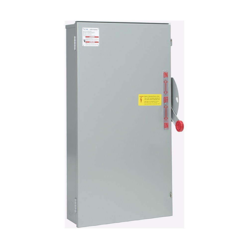 DT324NRK K Series Class H Heavy Duty Fusible Quick Connect Safety Switch With Solid Neutral, 240 V AC, 200 A, 3 Form C 3PDT Contact, 3 Poles