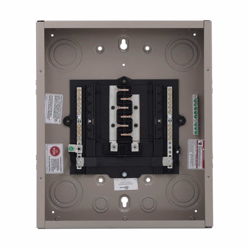 CHP14B100X1 1-Phase Main Breaker Load Center, 120/240 V AC, 100 A, 1 Poles, 10 kA Interrupt