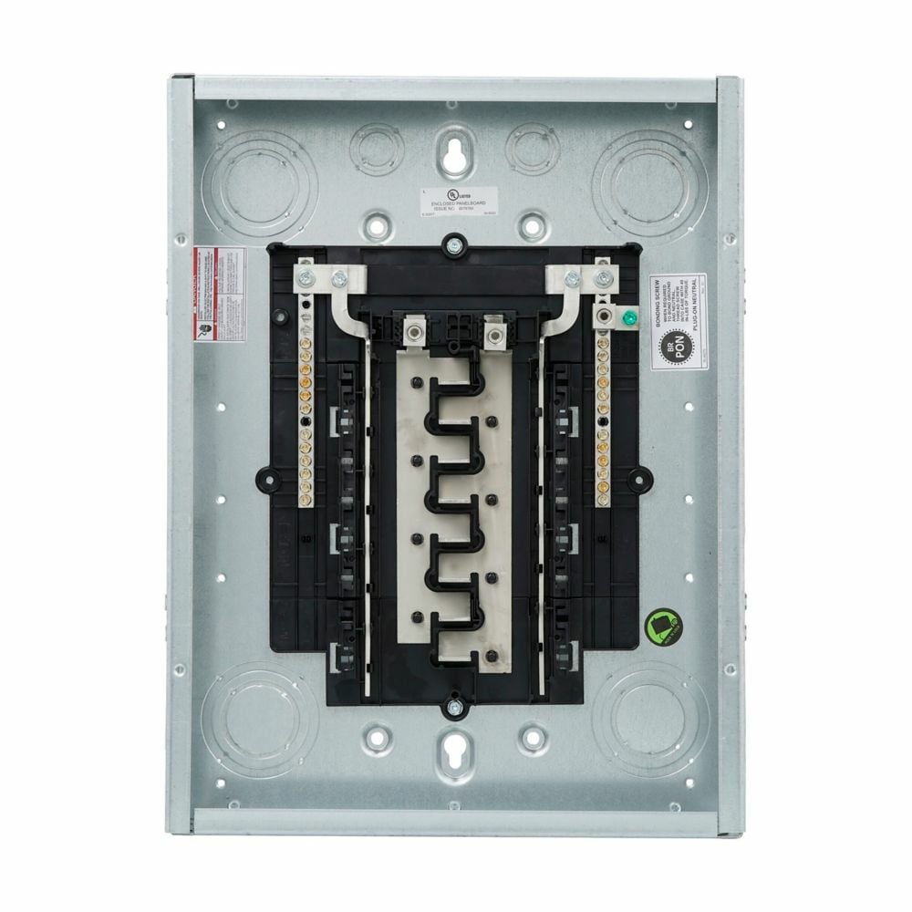 BRP16L125 1-Phase Insulated/Bondable Split Main Lug Neutral Load Center, 120/240 V AC, 125 A, 1 Poles, 10 kA Interrupt