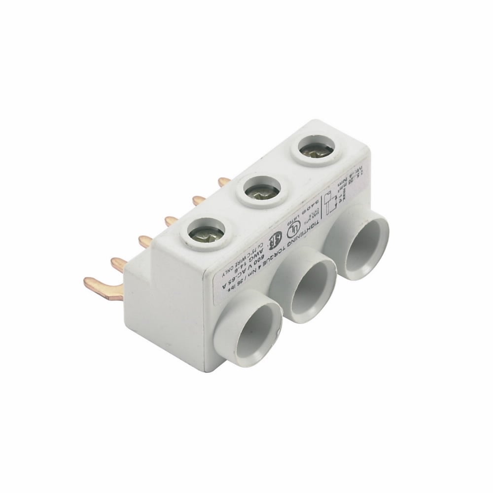 XTPAXIT Incoming Terminal, 690 V AC, 63 A, 3 Phase, 14 to 6 AWG Wire