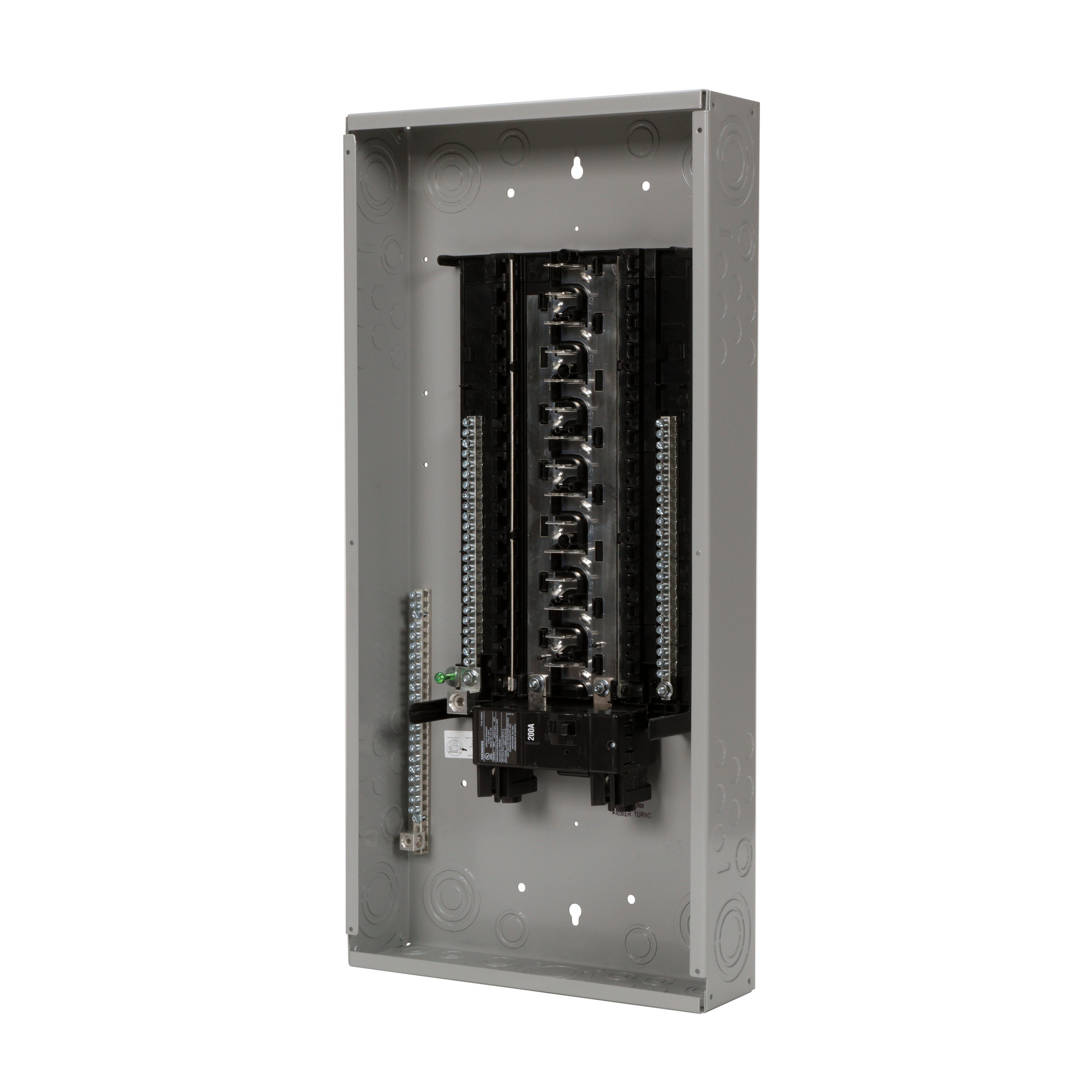 PN3048B1200C SpeedFax Pro PN Series 1-Phase Assembled Convertible Low Voltage Main Breaker Load Center With Copper Bus Bar and Gray Combination Trim, 120/240 V AC, 200 A, 22 kAIC Interrupt