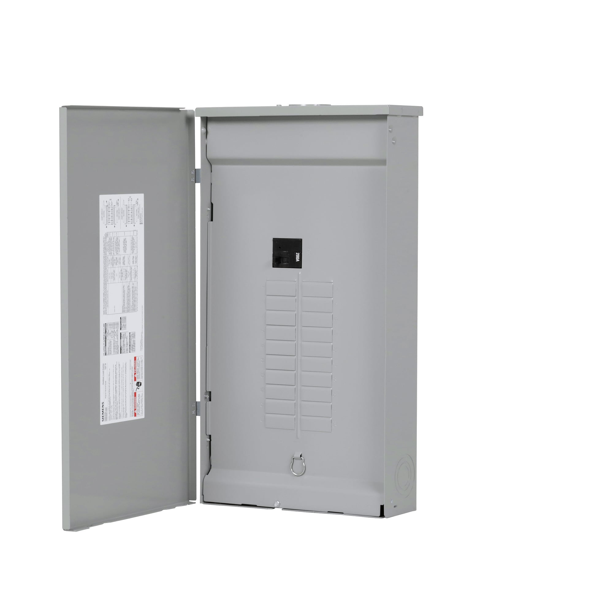 PNW2040B1200C SpeedFax Pro PN Series 1-Phase Assembled Convertible Low Voltage Main Breaker Load Center With Copper Bus Bar and Gray Combination Trim, 120/240 V AC, 200 A, 22 kAIC Interrupt