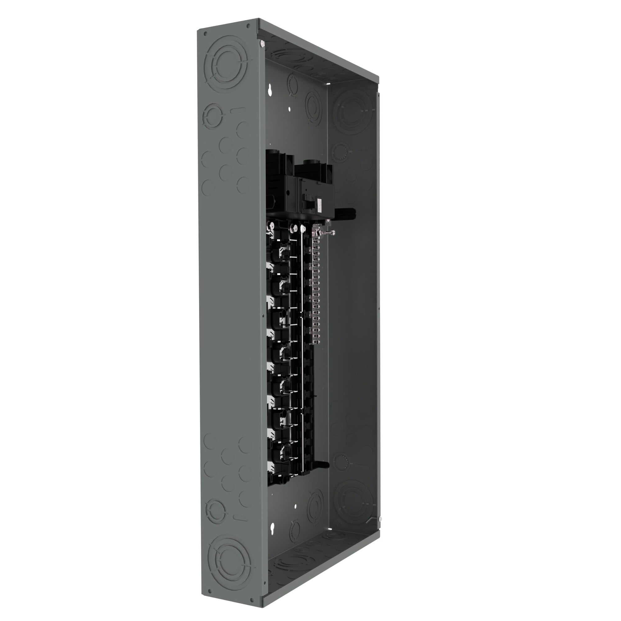 SN3048B1200 SpeedFax Standard SN Series 1-Phase Assembled Low Voltage Main Breaker Load Center With Aluminum Bus Bar and Gray Combination Trim, 120/240 V AC, 200 A, 22 kAIC Interrupt
