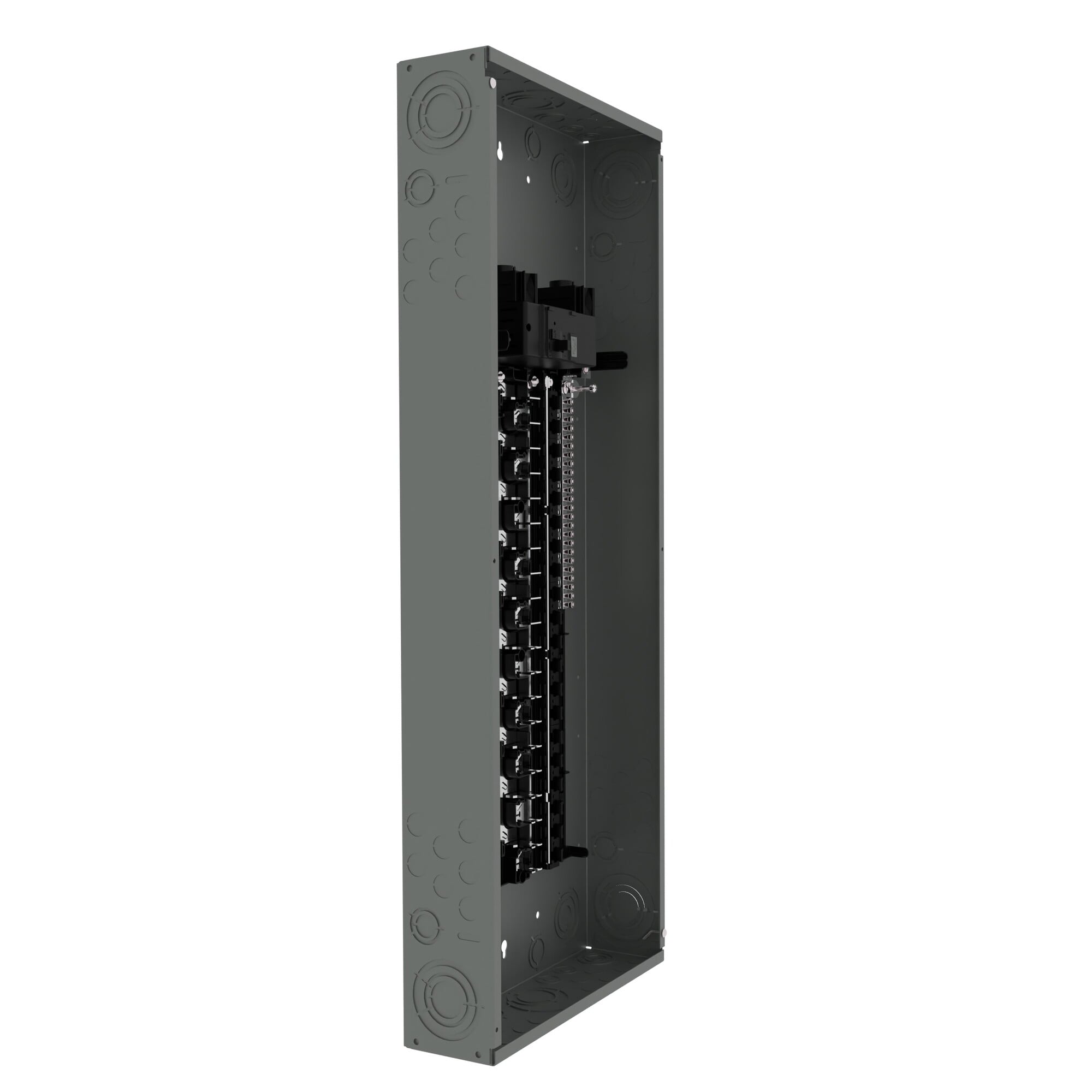 SN4060B1200 SpeedFax Standard SN Series 1-Phase Assembled Low Voltage Main Breaker Load Center With Aluminum Bus Bar and Gray Combination Trim, 120/240 V AC, 200 A, 22 kAIC Interrupt