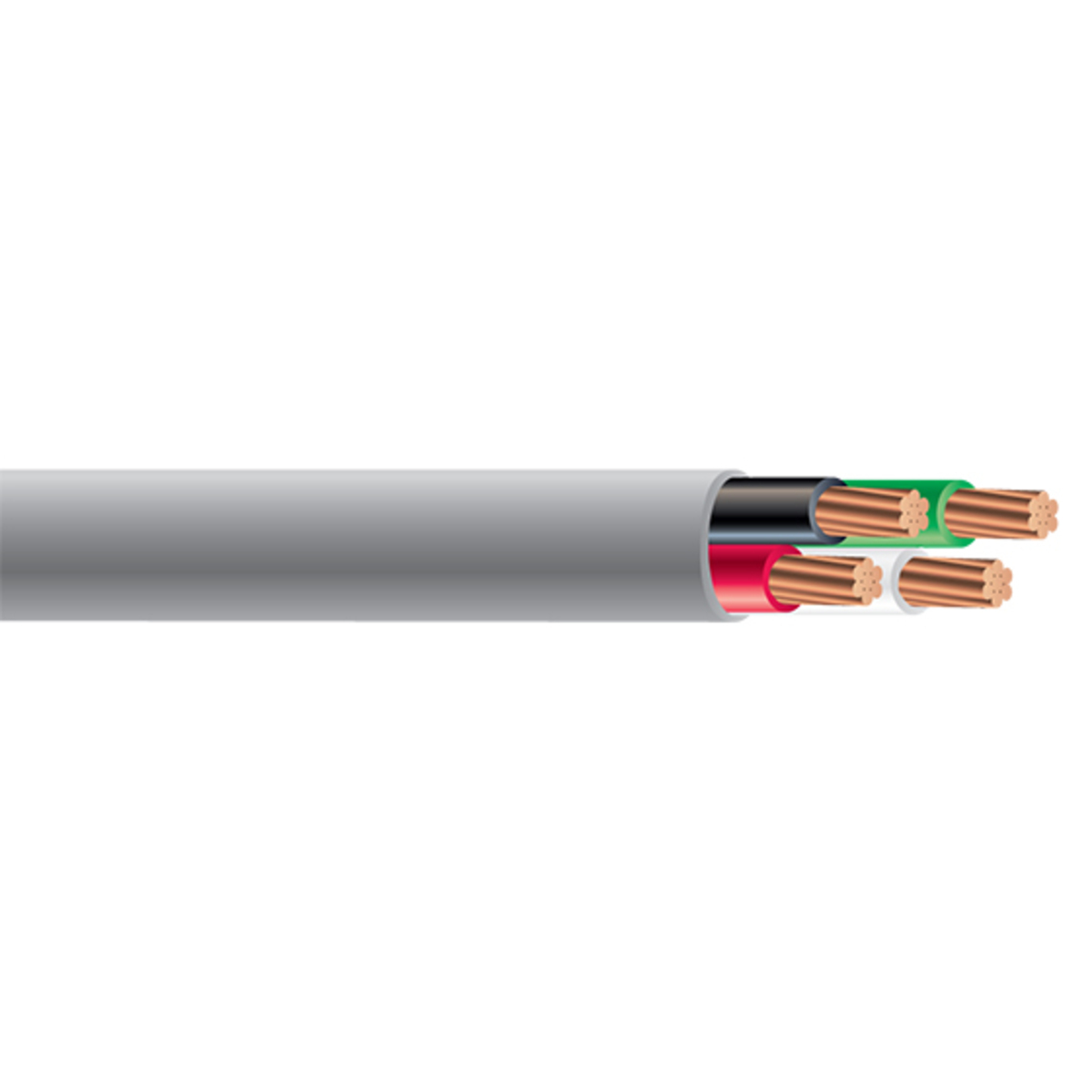 Low Voltage Burglar Wire, 22 AWG, 4 Conductors, Solid, White, 500 Foot