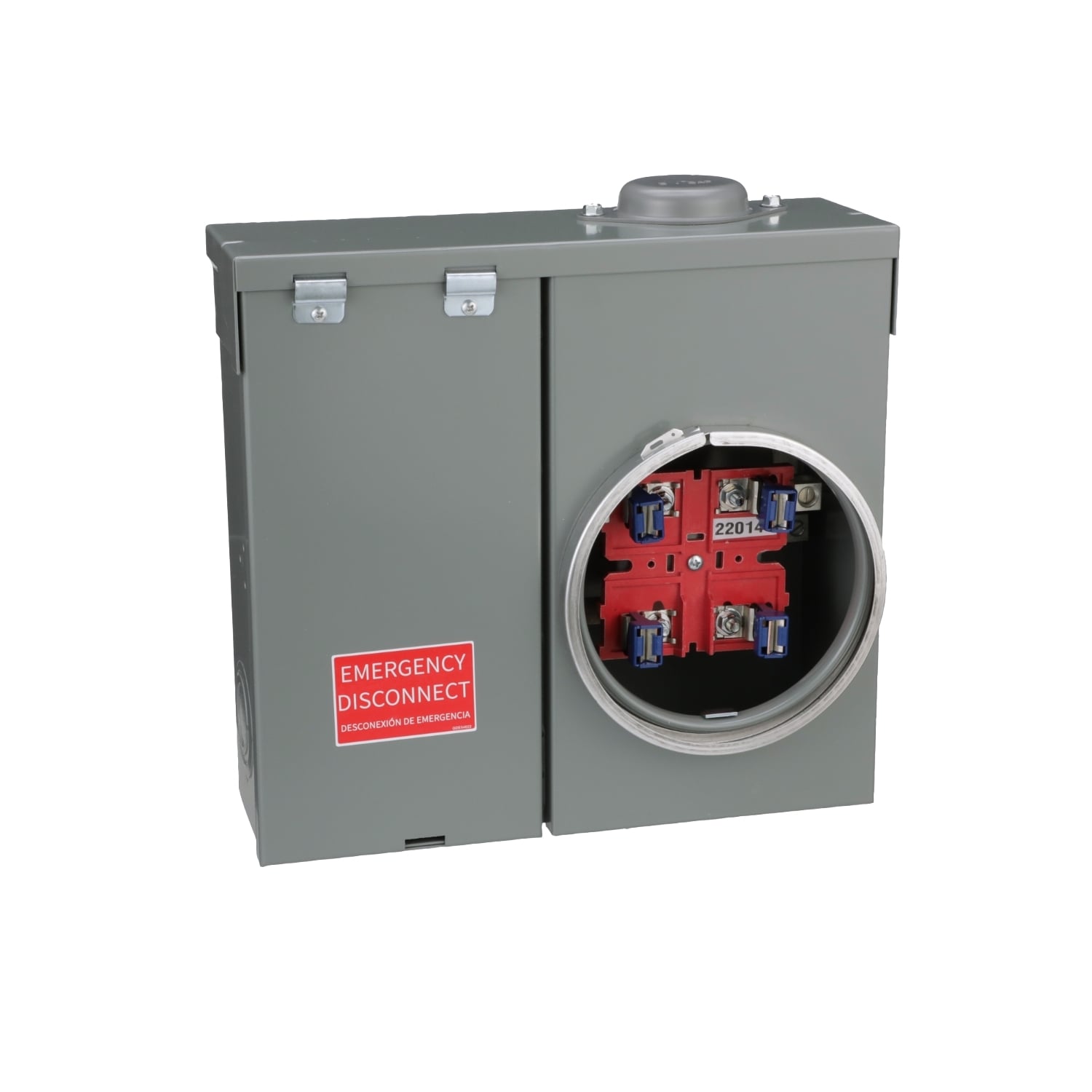 CQRB100CP Factory Installed Rainproof Combination Service Entrance Meter Main, 120/240 V AC, 100 A, 1 Phase, NEMA 3R Enclosure